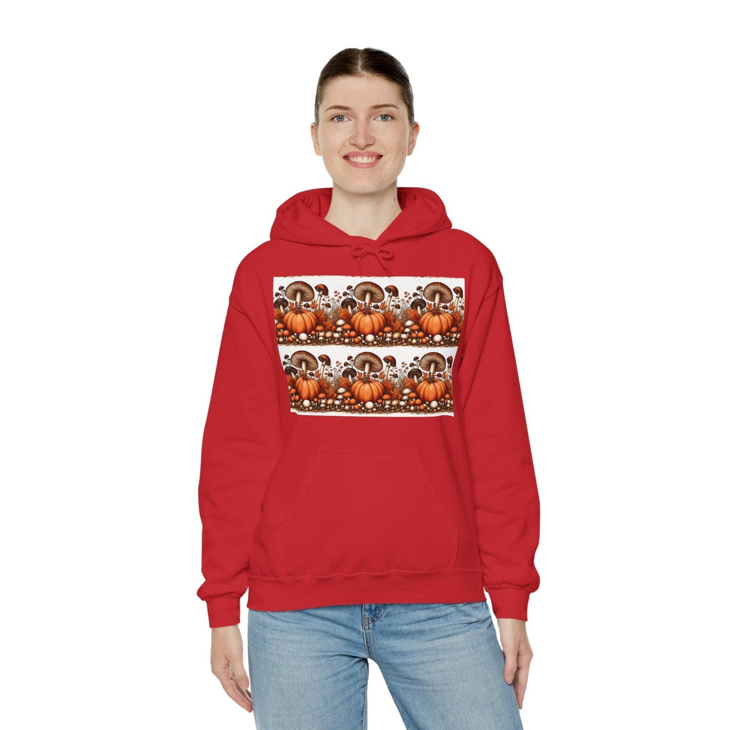 Pumpkin & Mushroom Unisex Heavy Blend™ Hooded Sweatshirt - Zion Legend Fashions