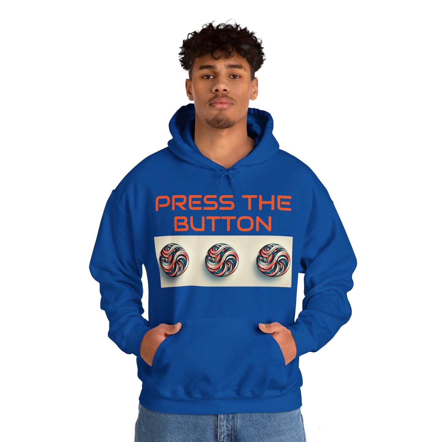 Press The Button Tex Heavy Blend™ Hooded Sweatshirt - Zion Legend Fashions