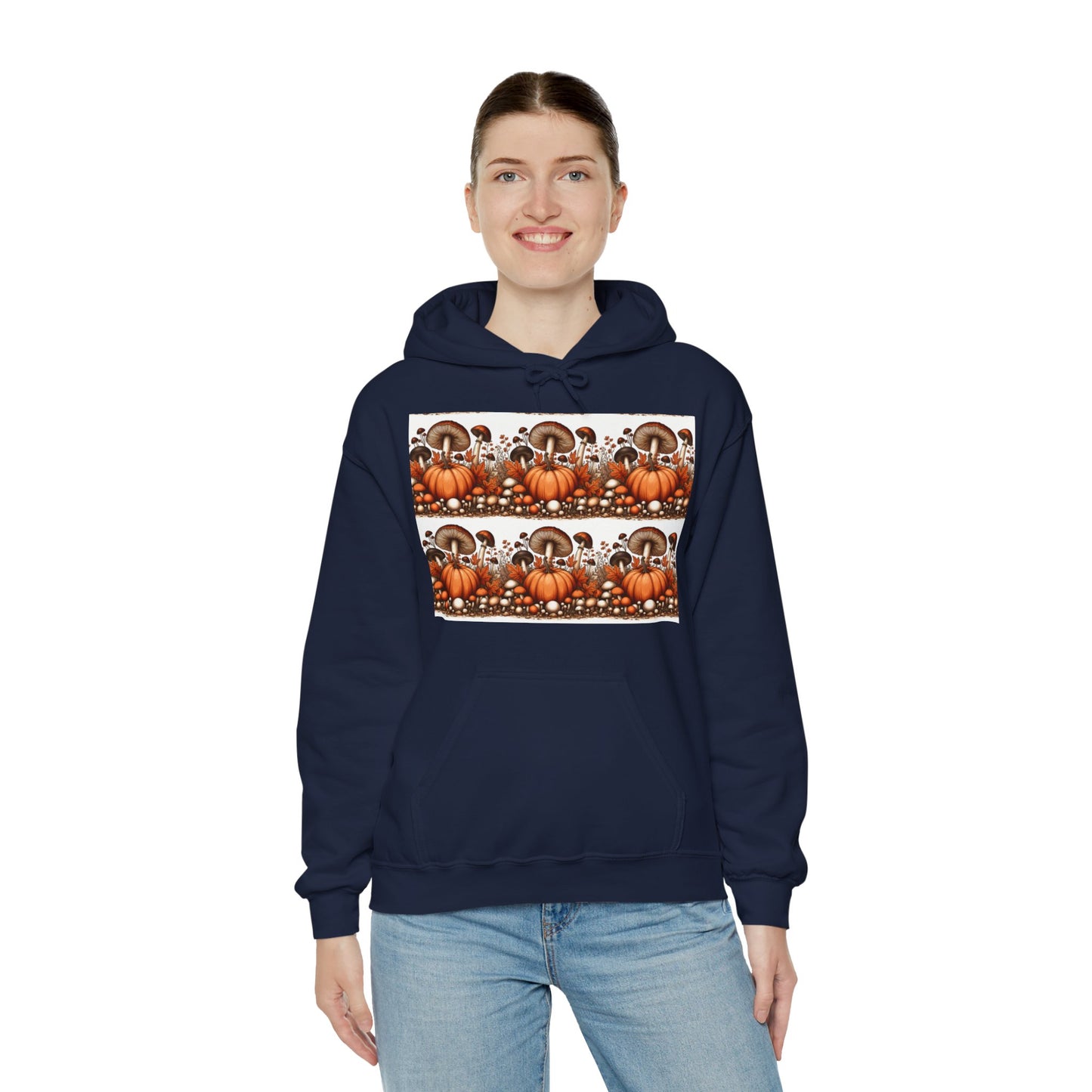 Pumpkin & Mushroom Unisex Heavy Blend™ Hooded Sweatshirt - Zion Legend Fashions