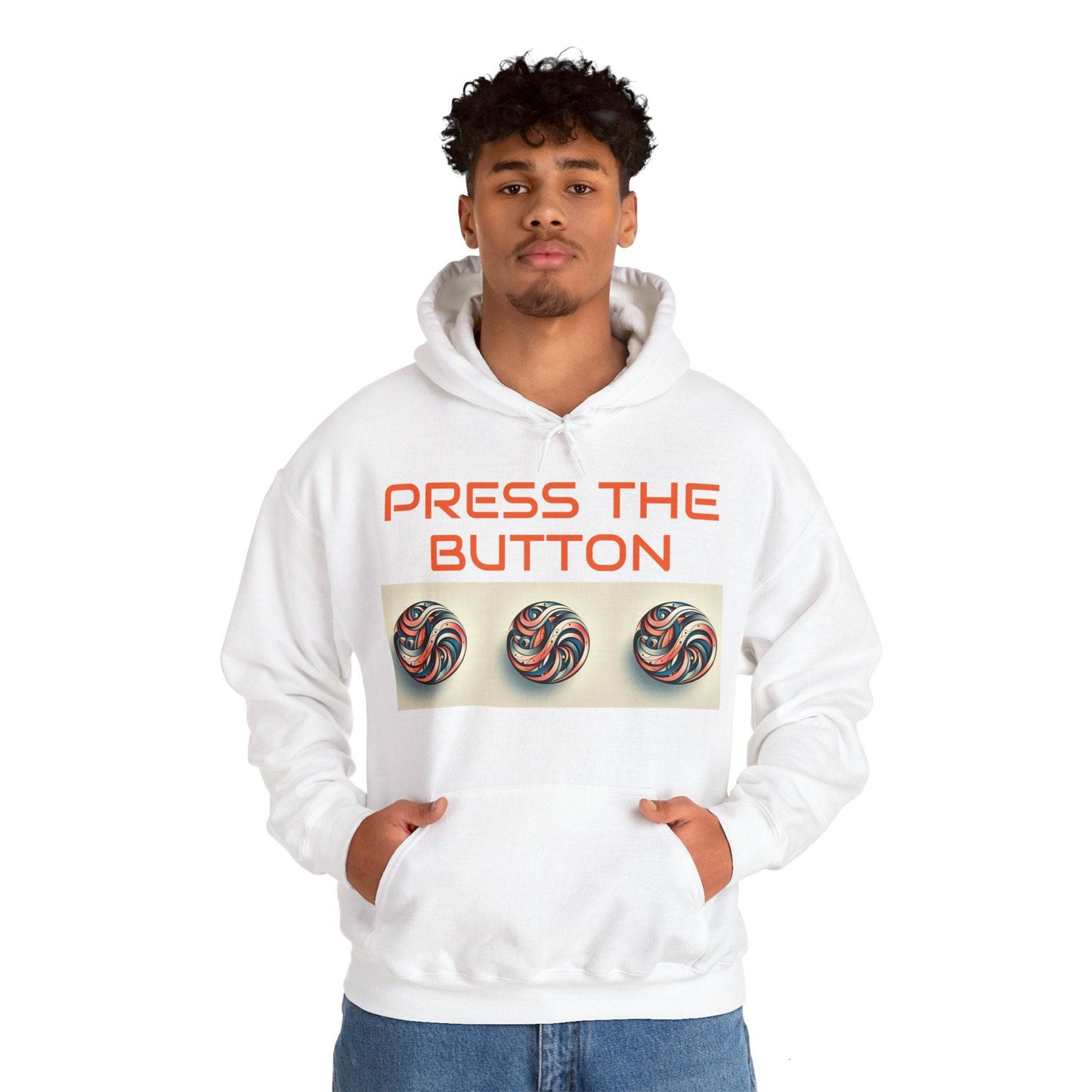 Press The Button Tex Heavy Blend™ Hooded Sweatshirt - Zion Legend Fashions