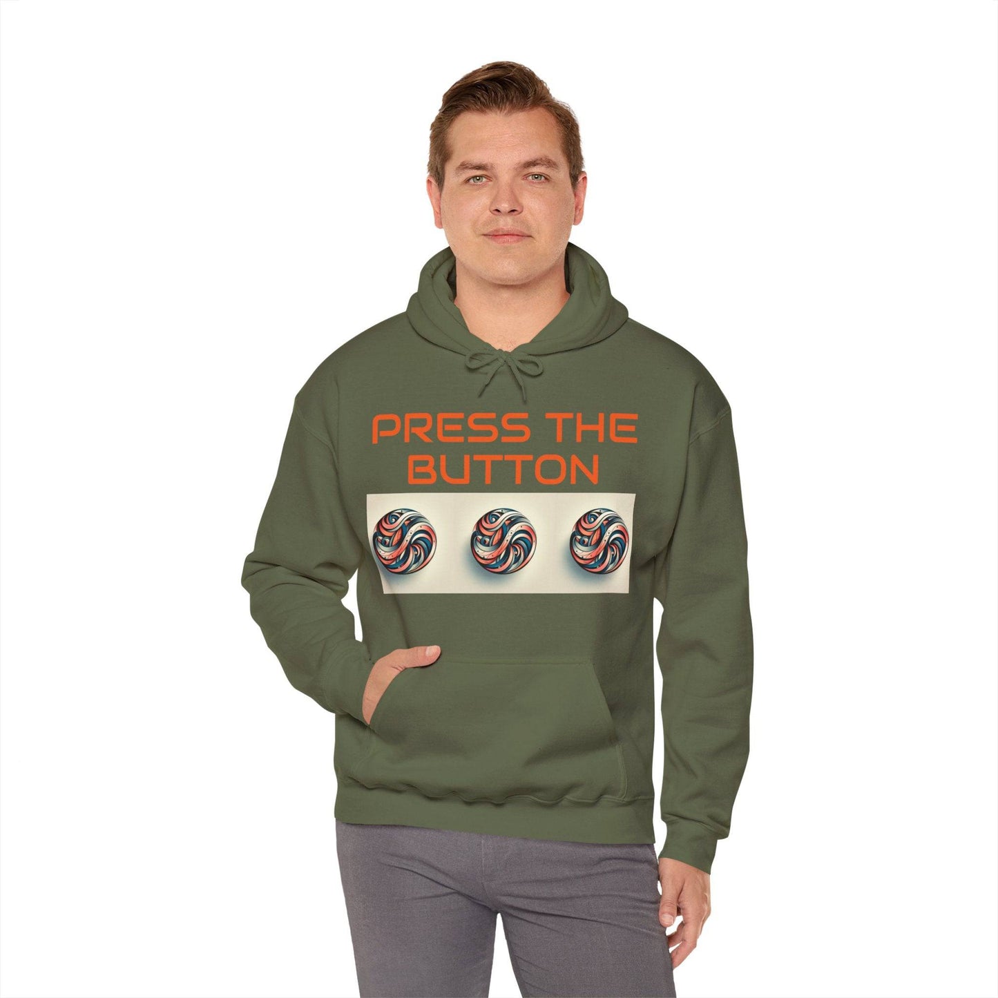 Press The Button Tex Heavy Blend™ Hooded Sweatshirt - Zion Legend Fashions
