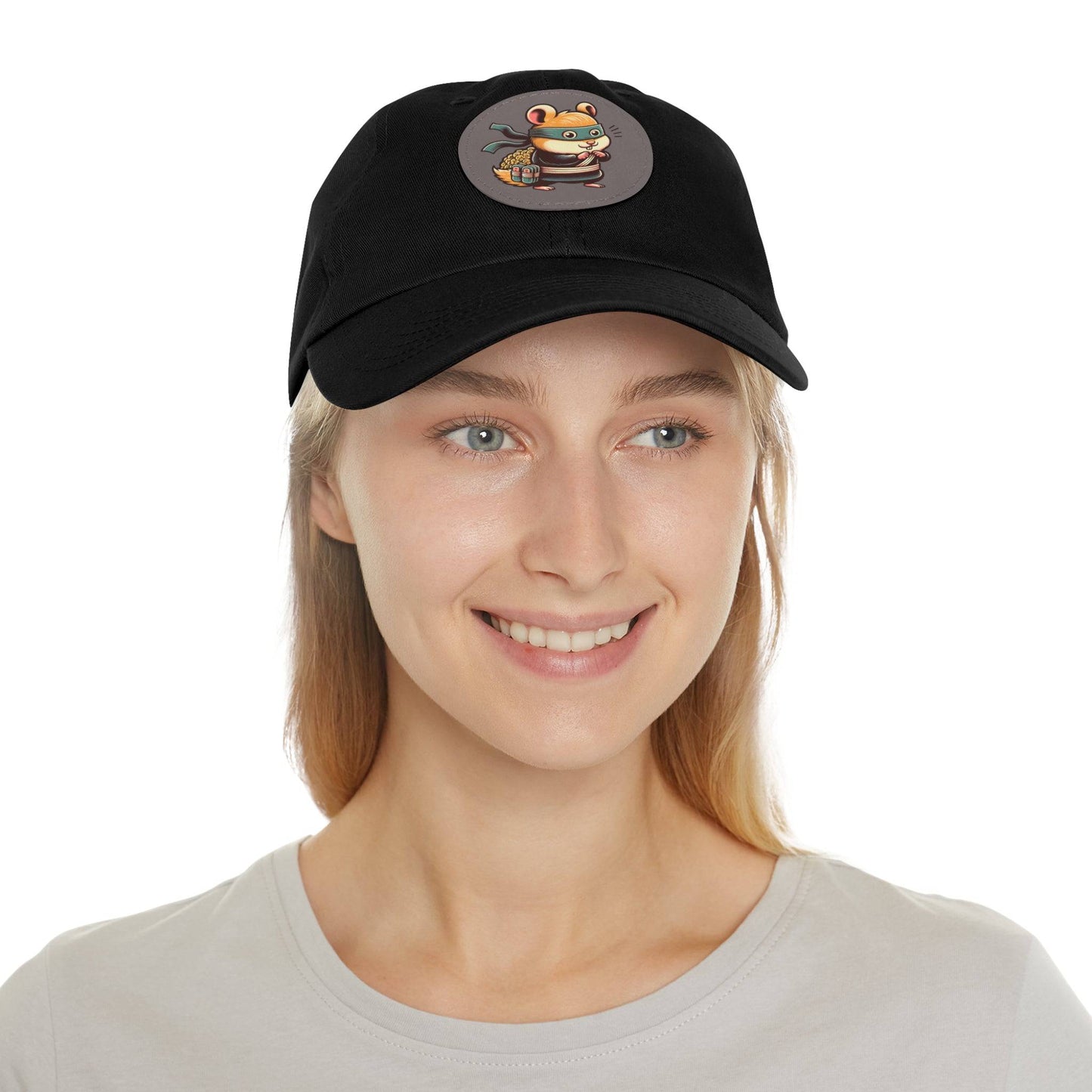 Tricky Mouse Dad Hat with Leather Patch (Round) - Available USA Only - Zion Legend Fashions