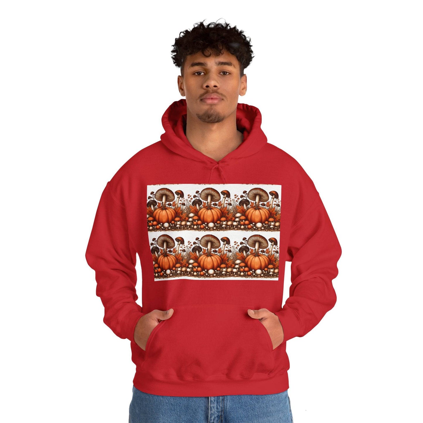Pumpkin & Mushroom Unisex Heavy Blend™ Hooded Sweatshirt - Zion Legend Fashions