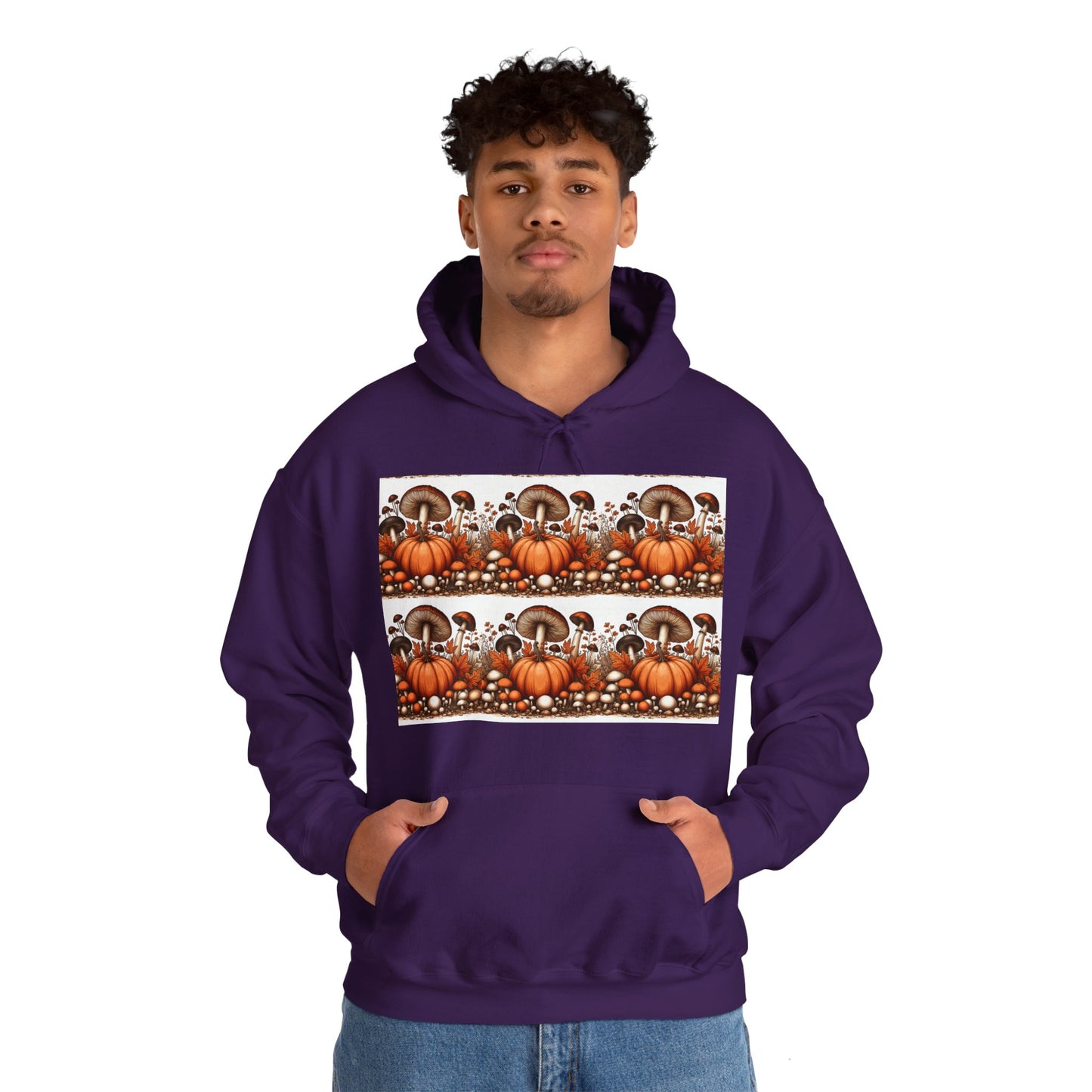 Pumpkin & Mushroom Unisex Heavy Blend™ Hooded Sweatshirt - Zion Legend Fashions