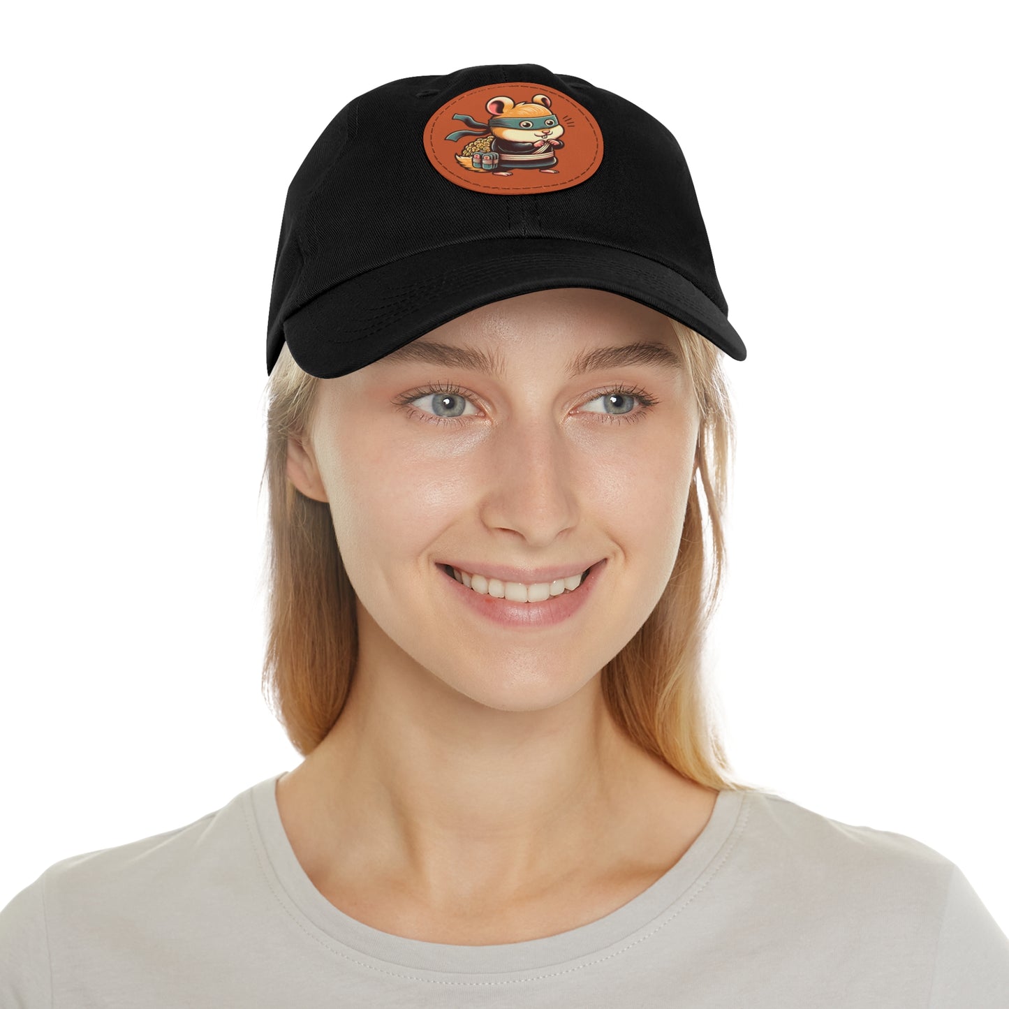 Tricky Mouse Dad Hat with Leather Patch (Round) - Available USA Only - Zion Legend Fashions