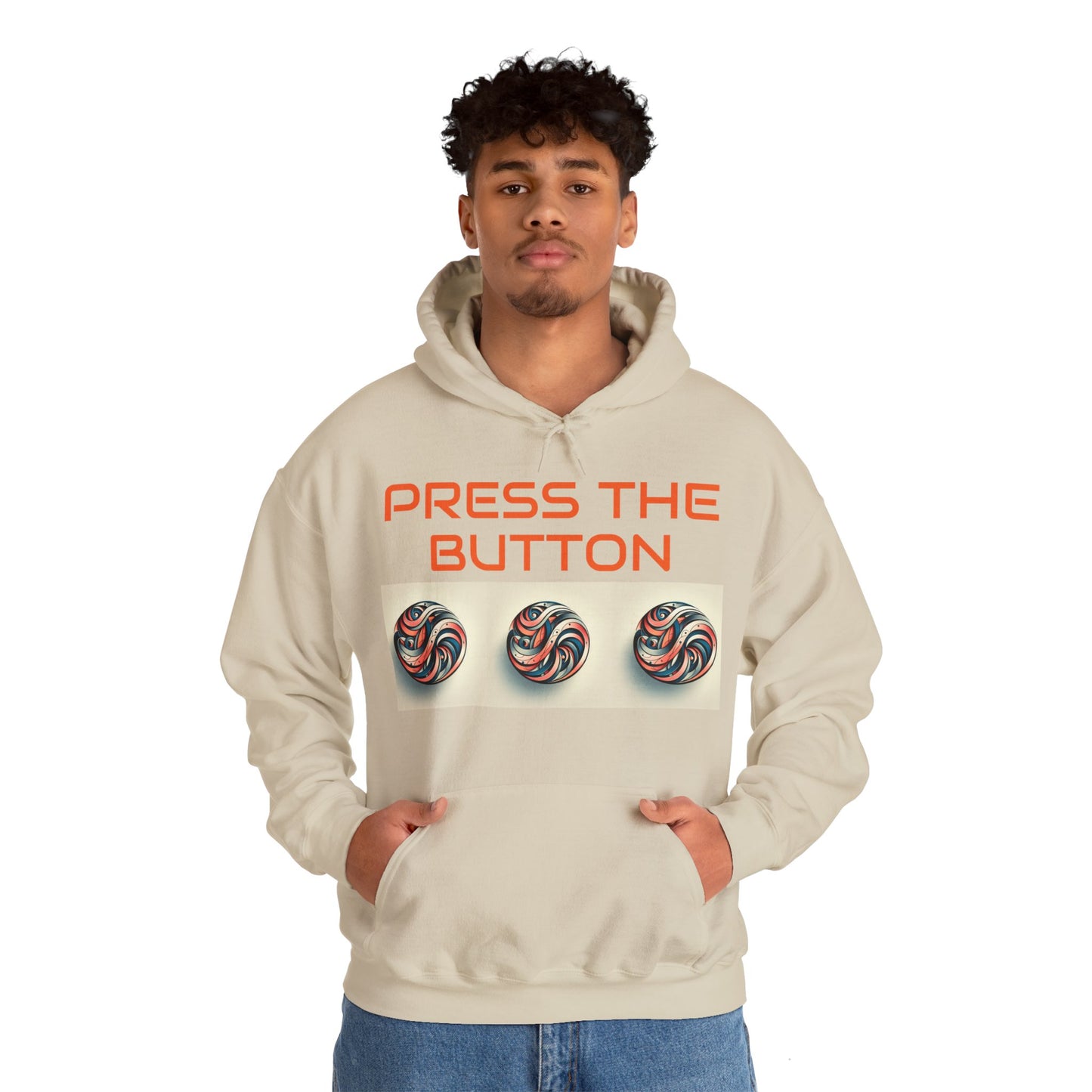 Press The Button Tex Heavy Blend™ Hooded Sweatshirt - Zion Legend Fashions
