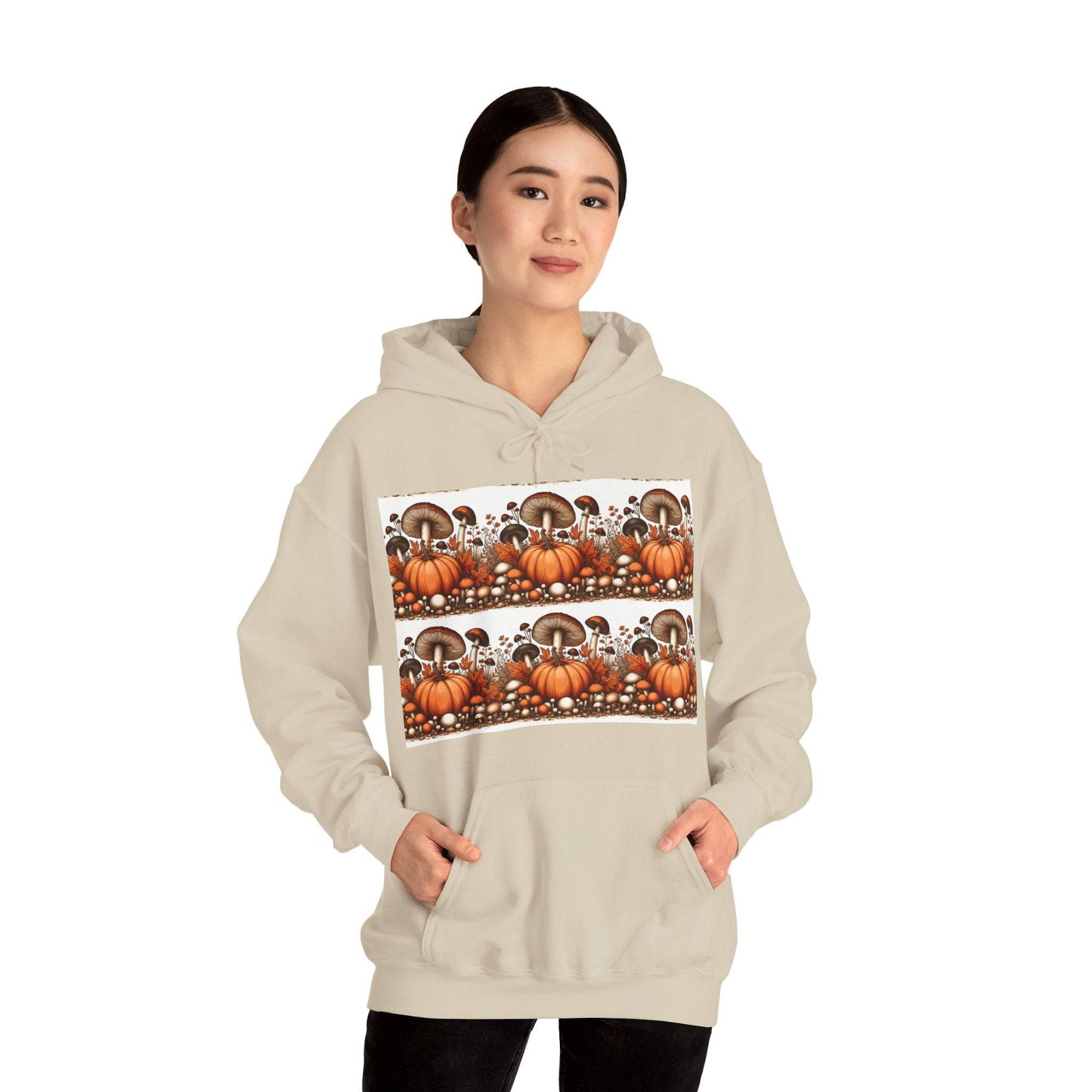 Pumpkin & Mushroom Unisex Heavy Blend™ Hooded Sweatshirt - Zion Legend Fashions