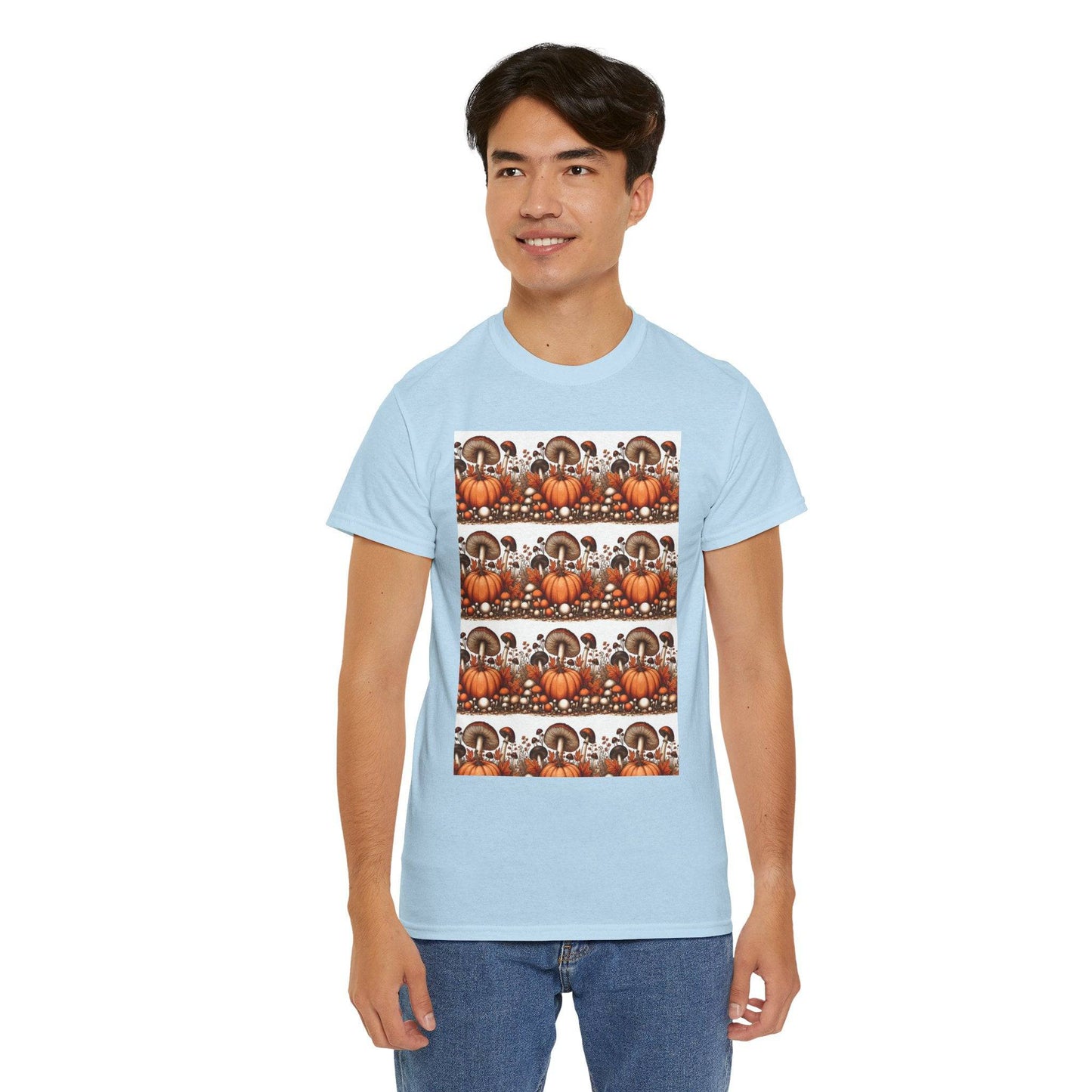 Pumpkin & Mushroom Unisex Heavy Cotton Tee - Zion Legend Fashions