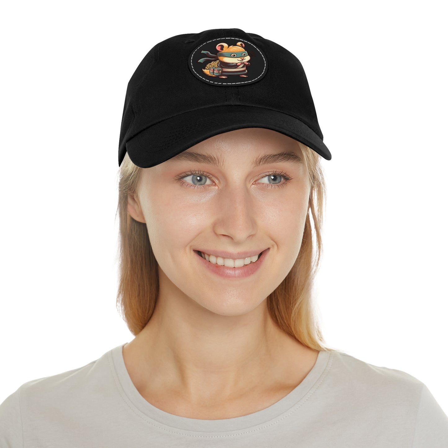 Tricky Mouse Dad Hat with Leather Patch (Round) - Available USA Only - Zion Legend Fashions