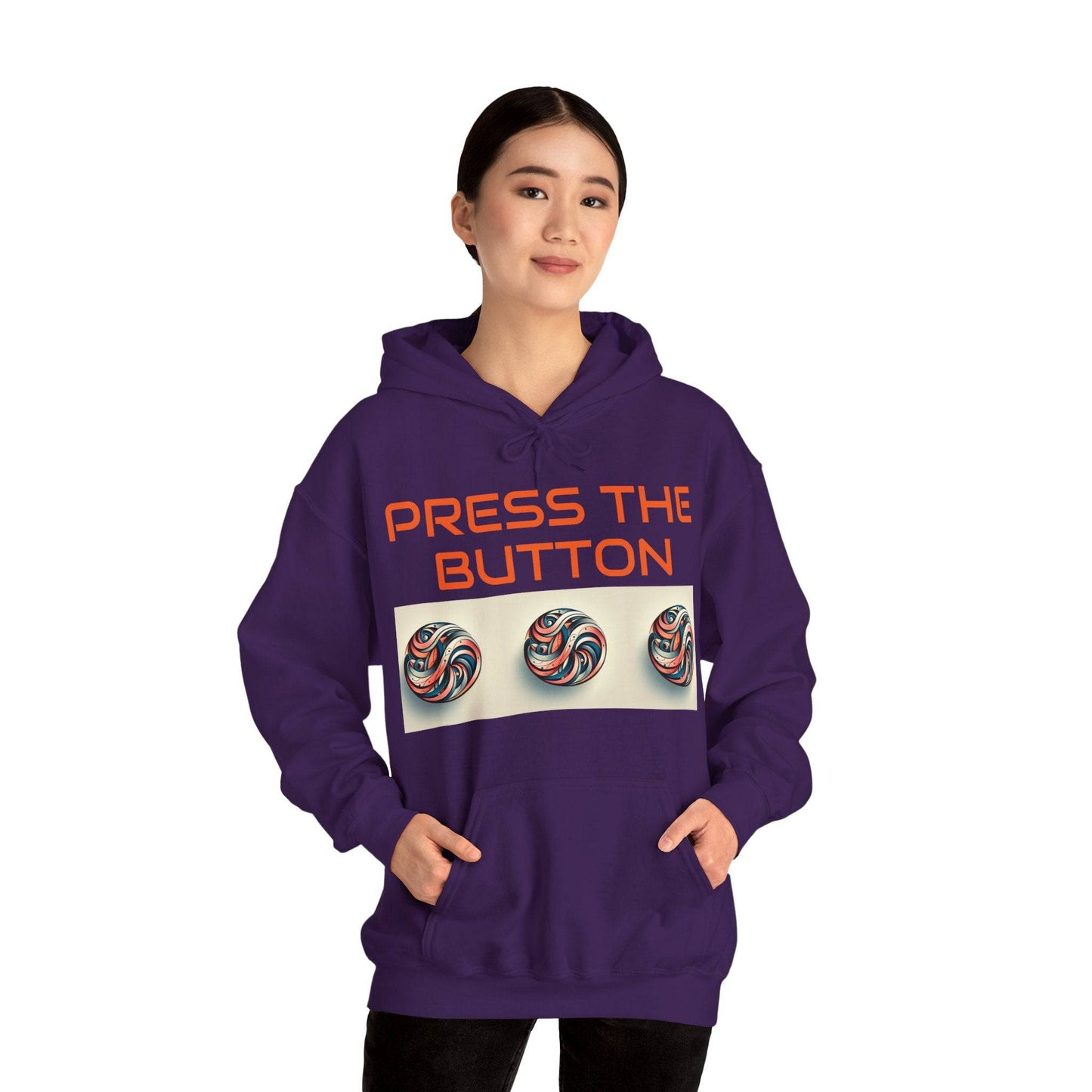 Press The Button Tex Heavy Blend™ Hooded Sweatshirt - Zion Legend Fashions