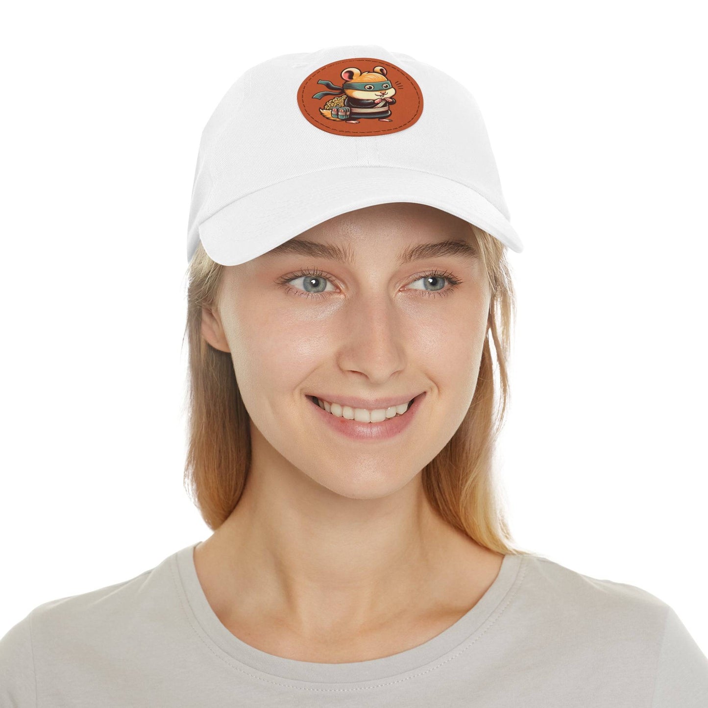 Tricky Mouse Dad Hat with Leather Patch (Round) - Available USA Only - Zion Legend Fashions