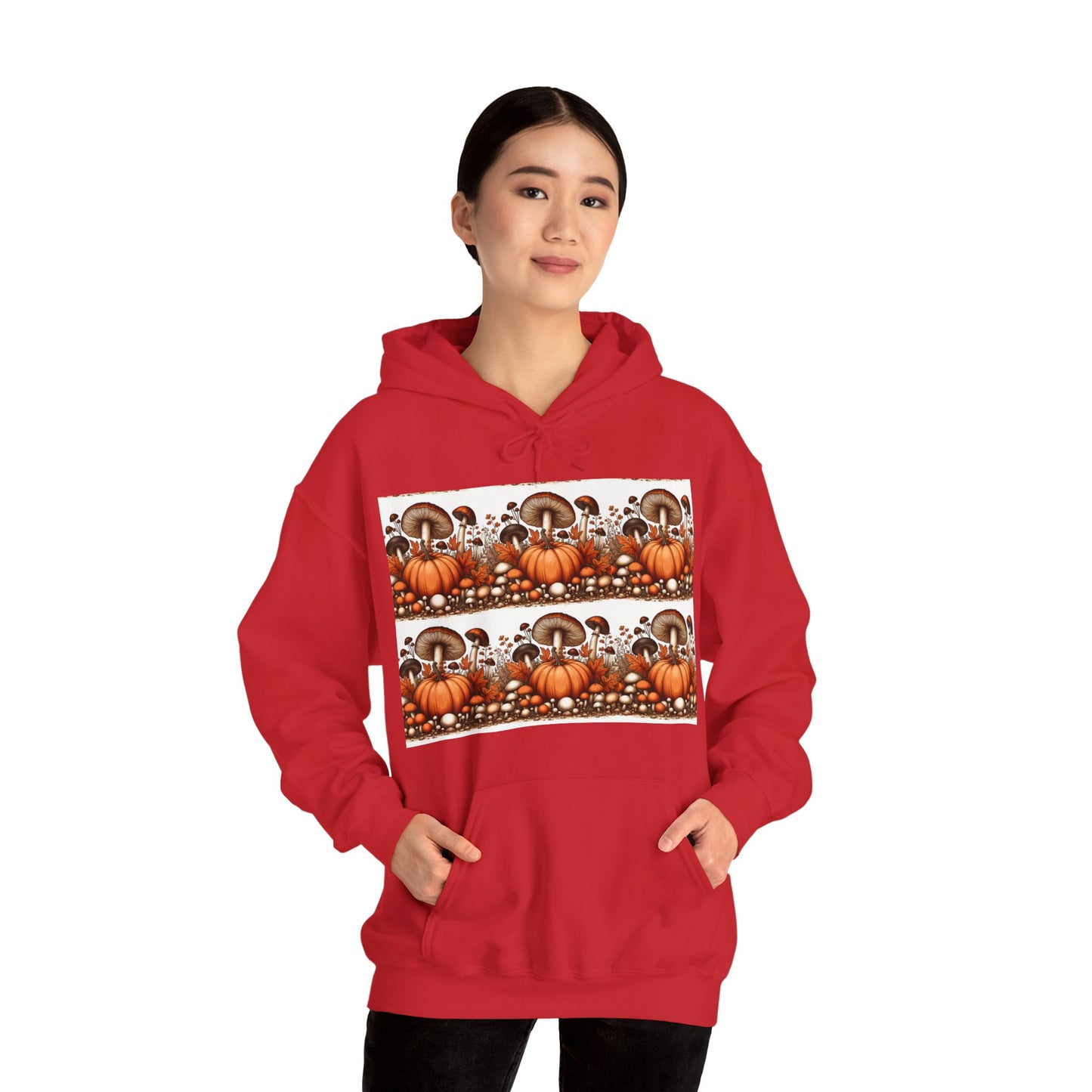 Pumpkin & Mushroom Unisex Heavy Blend™ Hooded Sweatshirt - Zion Legend Fashions