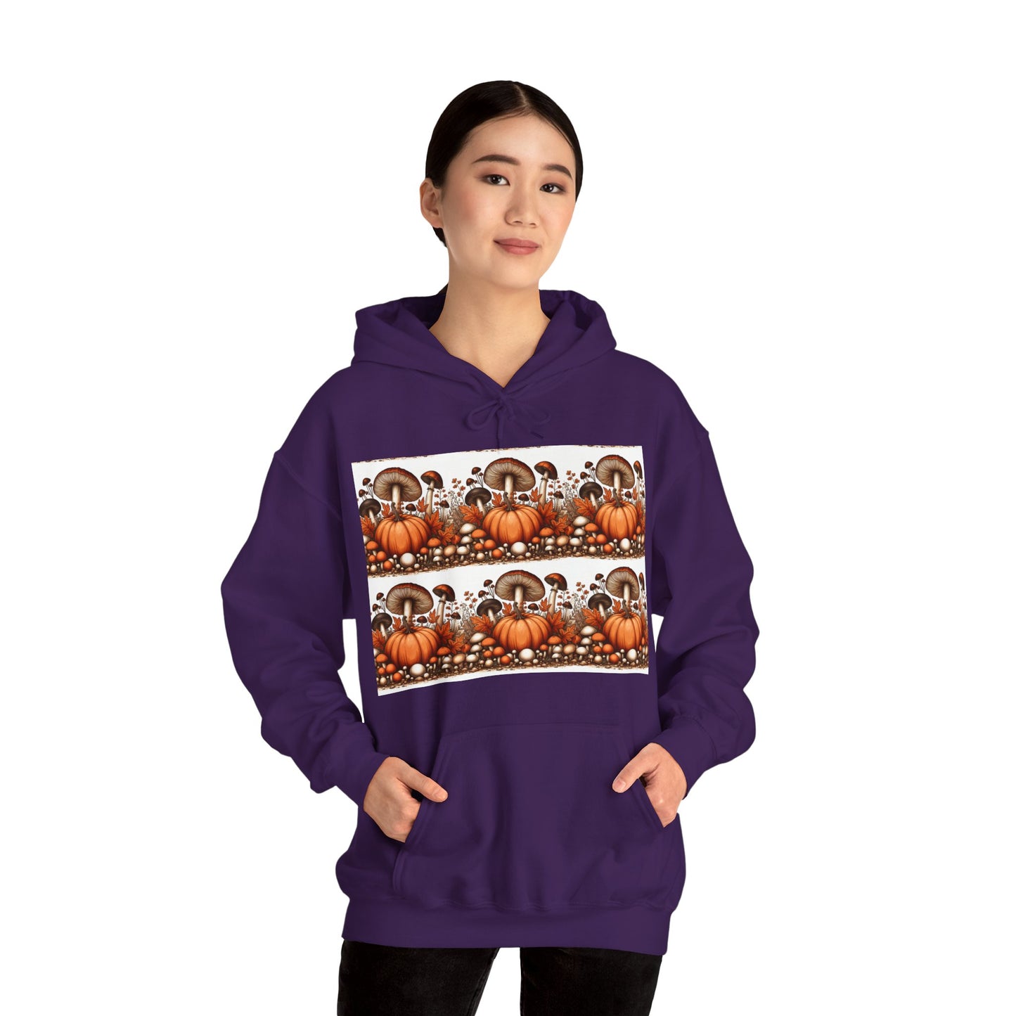 Pumpkin & Mushroom Unisex Heavy Blend™ Hooded Sweatshirt - Zion Legend Fashions