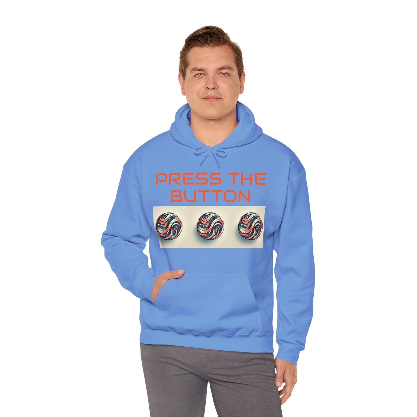 Press The Button Tex Heavy Blend™ Hooded Sweatshirt - Zion Legend Fashions