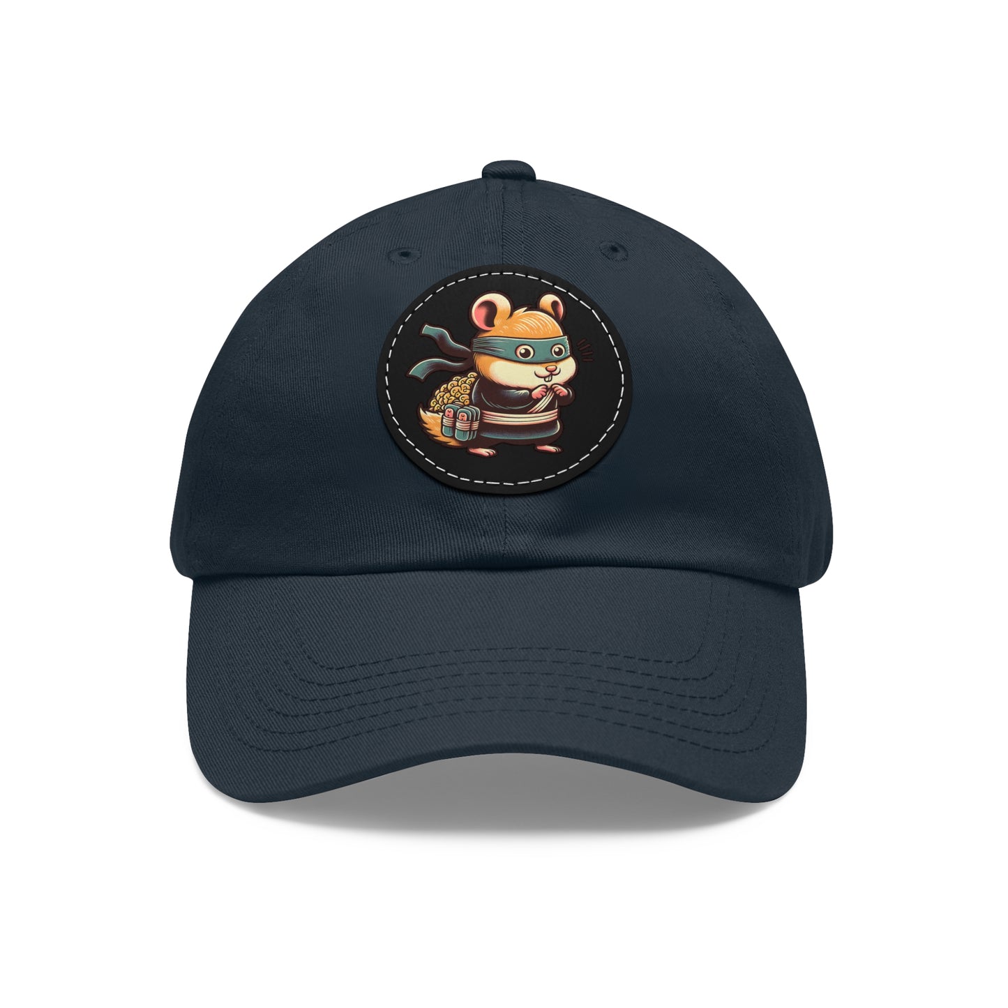 Tricky Mouse Dad Hat with Leather Patch (Round) - Available USA Only - Zion Legend Fashions