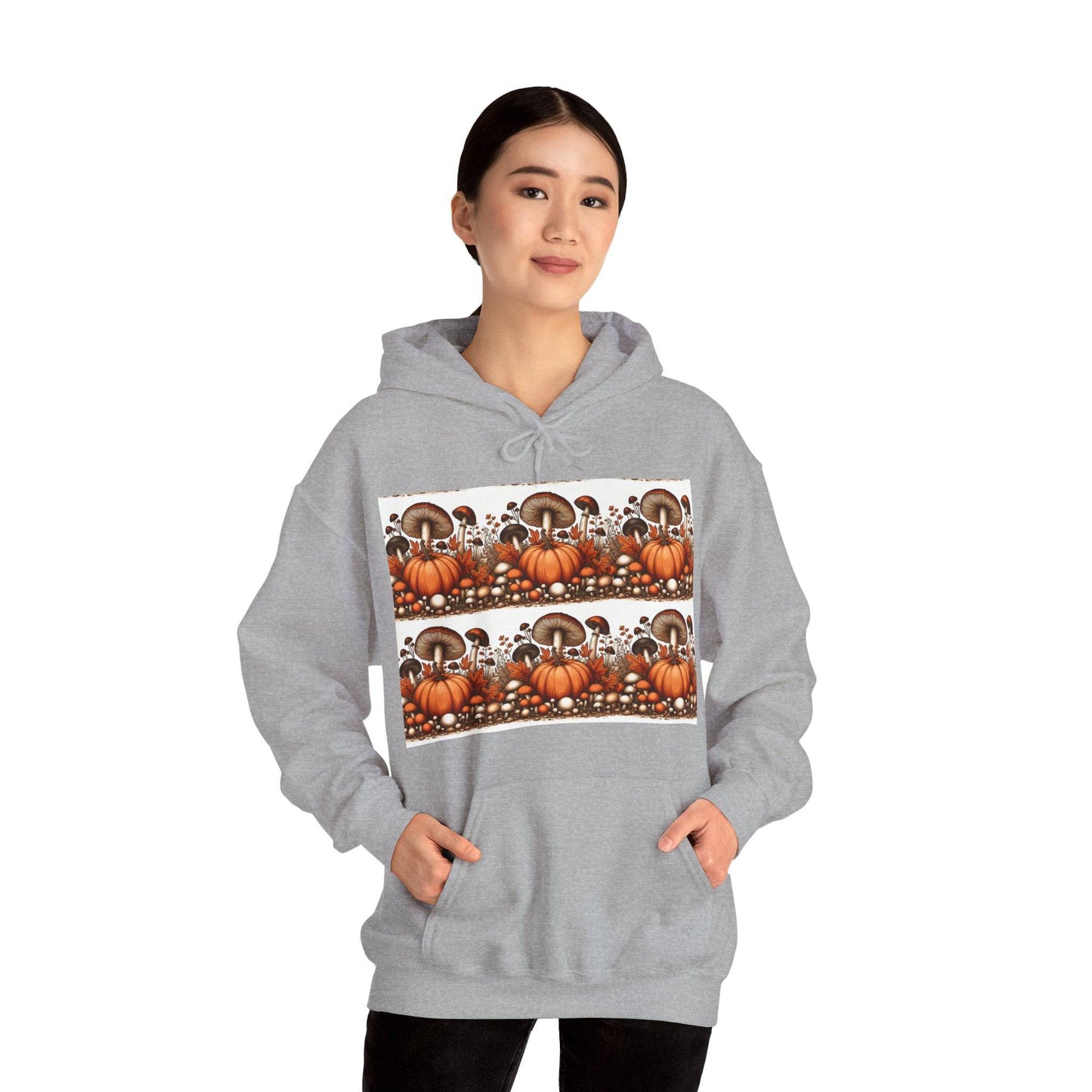 Pumpkin & Mushroom Unisex Heavy Blend™ Hooded Sweatshirt - Zion Legend Fashions