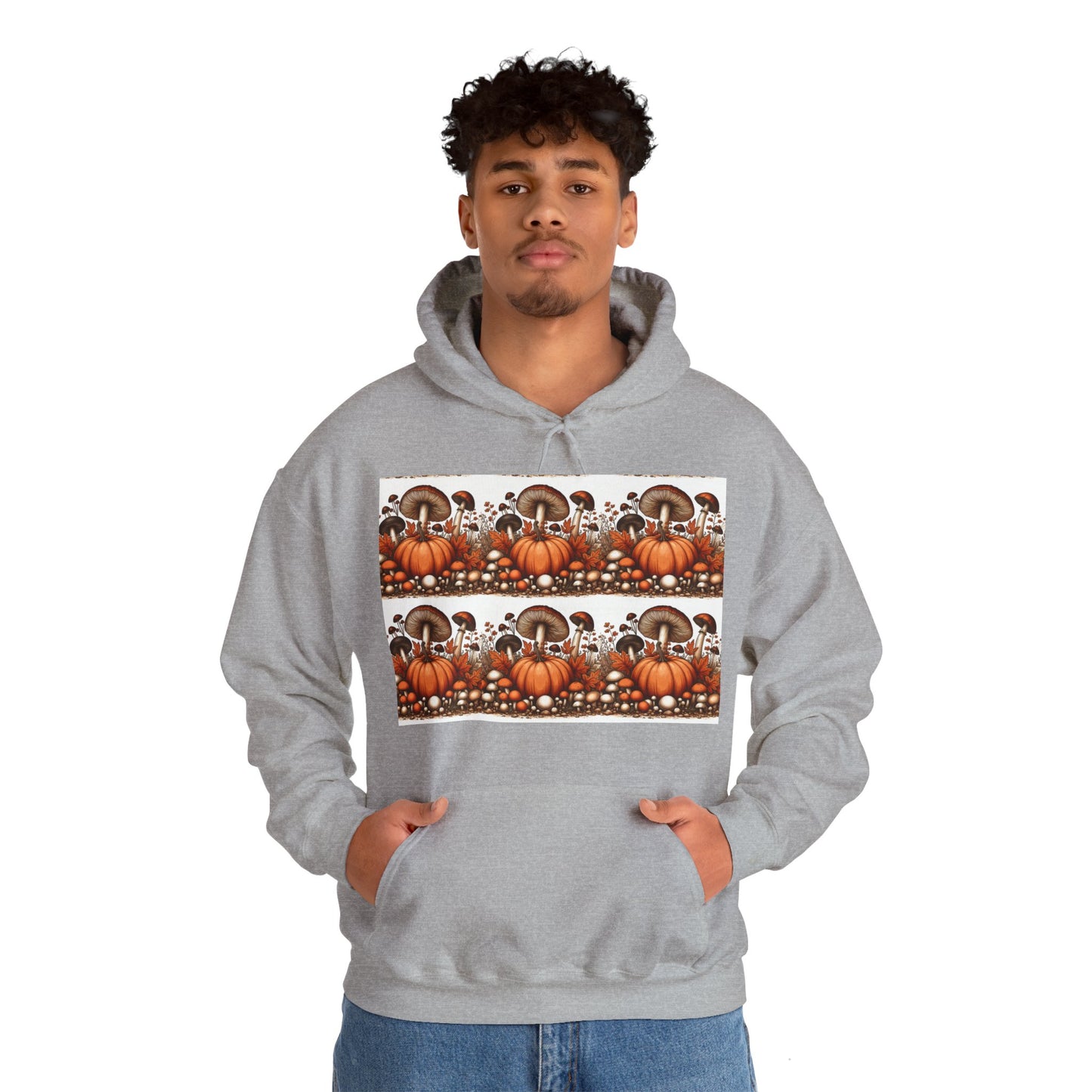 Pumpkin & Mushroom Unisex Heavy Blend™ Hooded Sweatshirt - Zion Legend Fashions