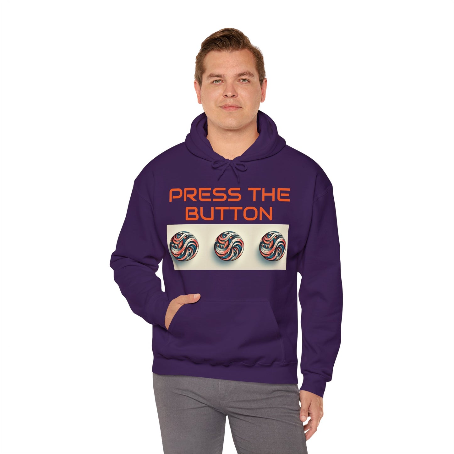Press The Button Tex Heavy Blend™ Hooded Sweatshirt - Zion Legend Fashions