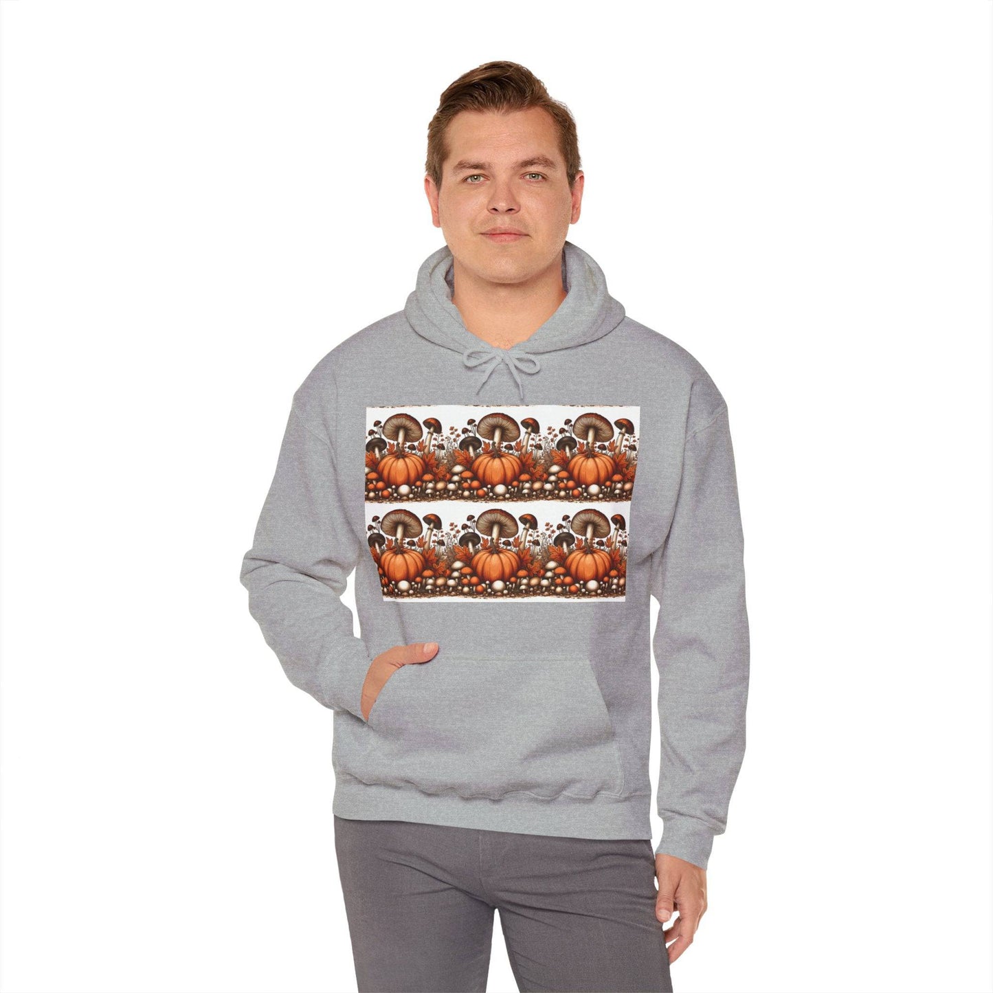 Pumpkin & Mushroom Unisex Heavy Blend™ Hooded Sweatshirt - Zion Legend Fashions