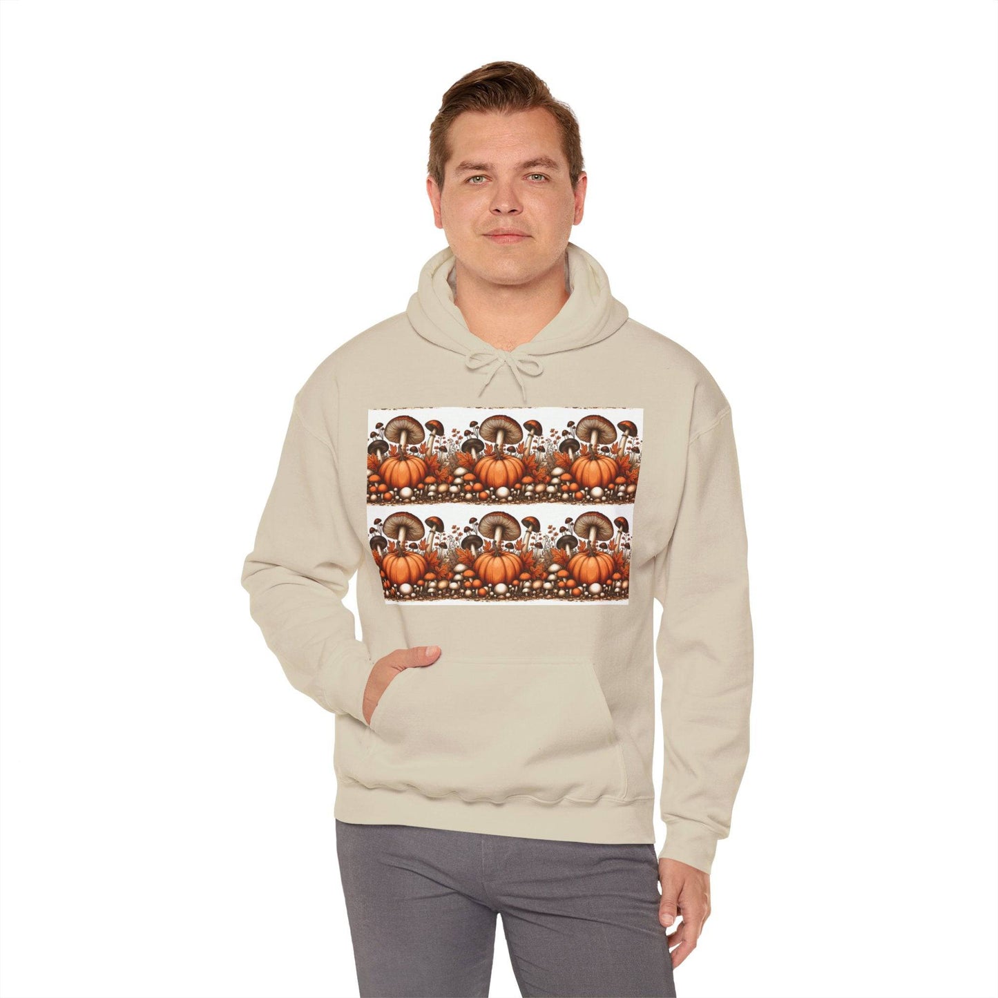 Pumpkin & Mushroom Unisex Heavy Blend™ Hooded Sweatshirt - Zion Legend Fashions