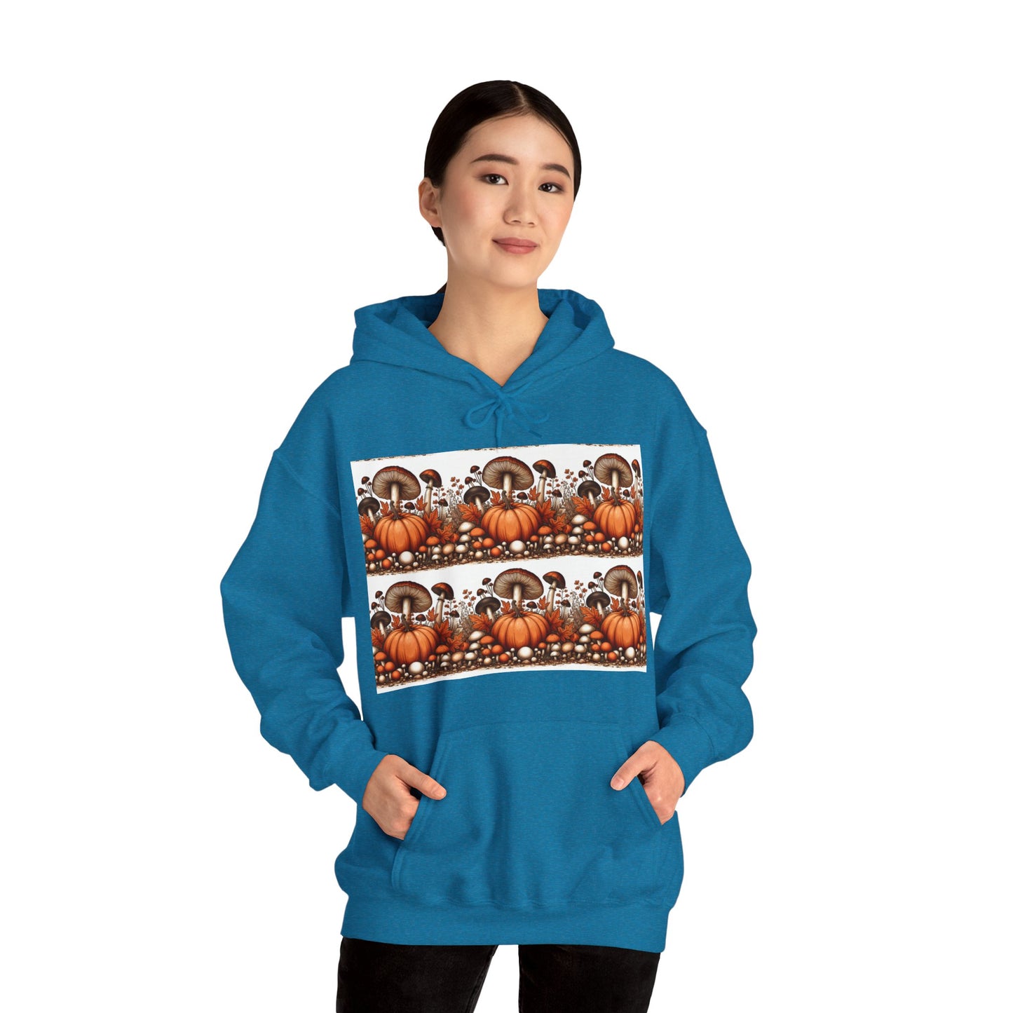Pumpkin & Mushroom Unisex Heavy Blend™ Hooded Sweatshirt - Zion Legend Fashions