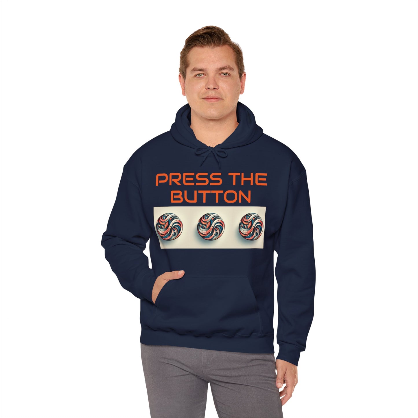 Press The Button Tex Heavy Blend™ Hooded Sweatshirt - Zion Legend Fashions