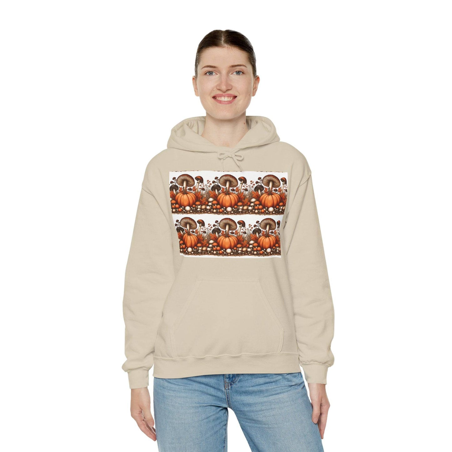 Pumpkin & Mushroom Unisex Heavy Blend™ Hooded Sweatshirt - Zion Legend Fashions