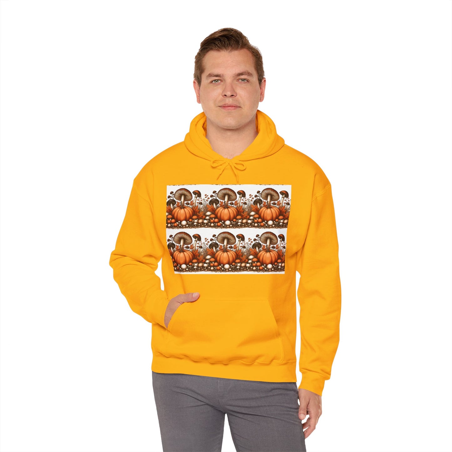Pumpkin & Mushroom Unisex Heavy Blend™ Hooded Sweatshirt - Zion Legend Fashions