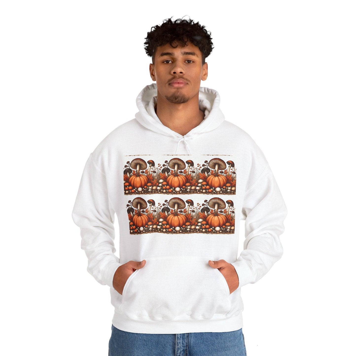 Pumpkin & Mushroom Unisex Heavy Blend™ Hooded Sweatshirt - Zion Legend Fashions
