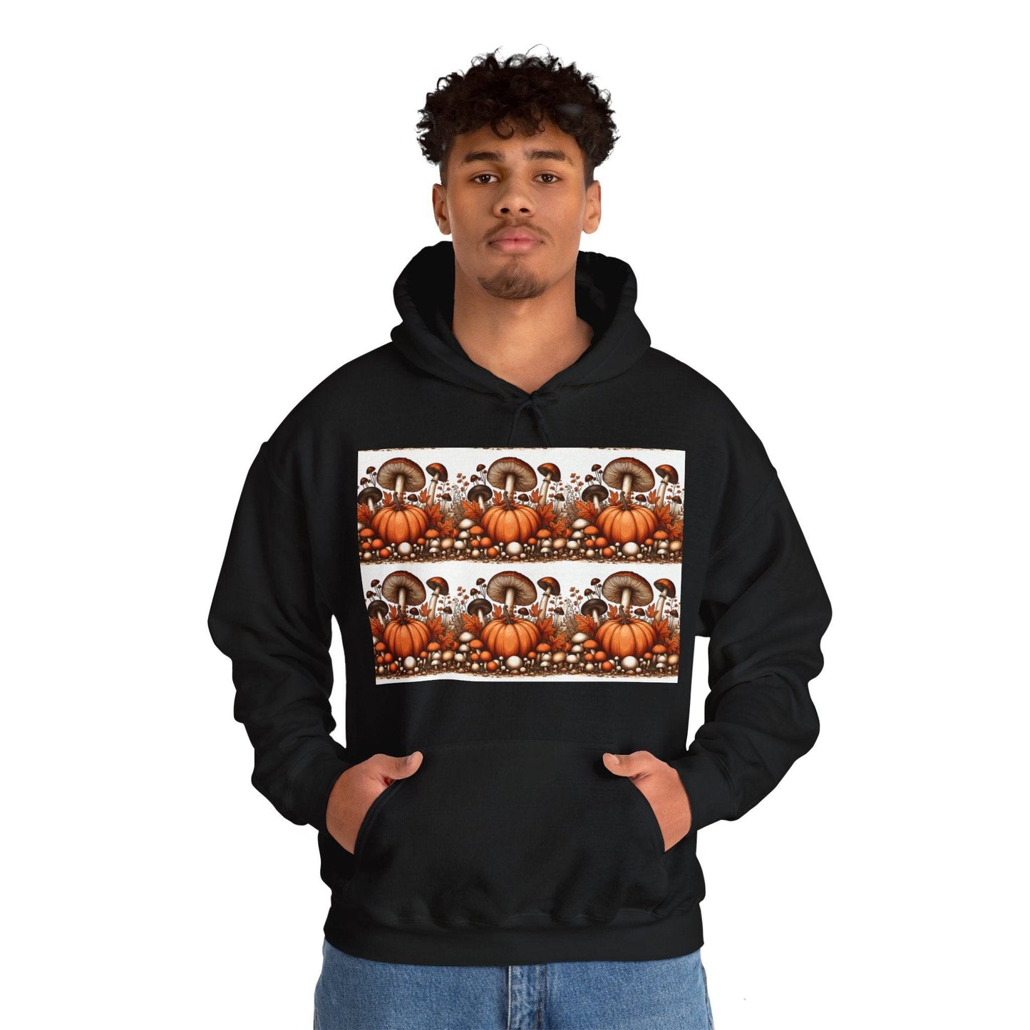 Pumpkin & Mushroom Unisex Heavy Blend™ Hooded Sweatshirt - Zion Legend Fashions