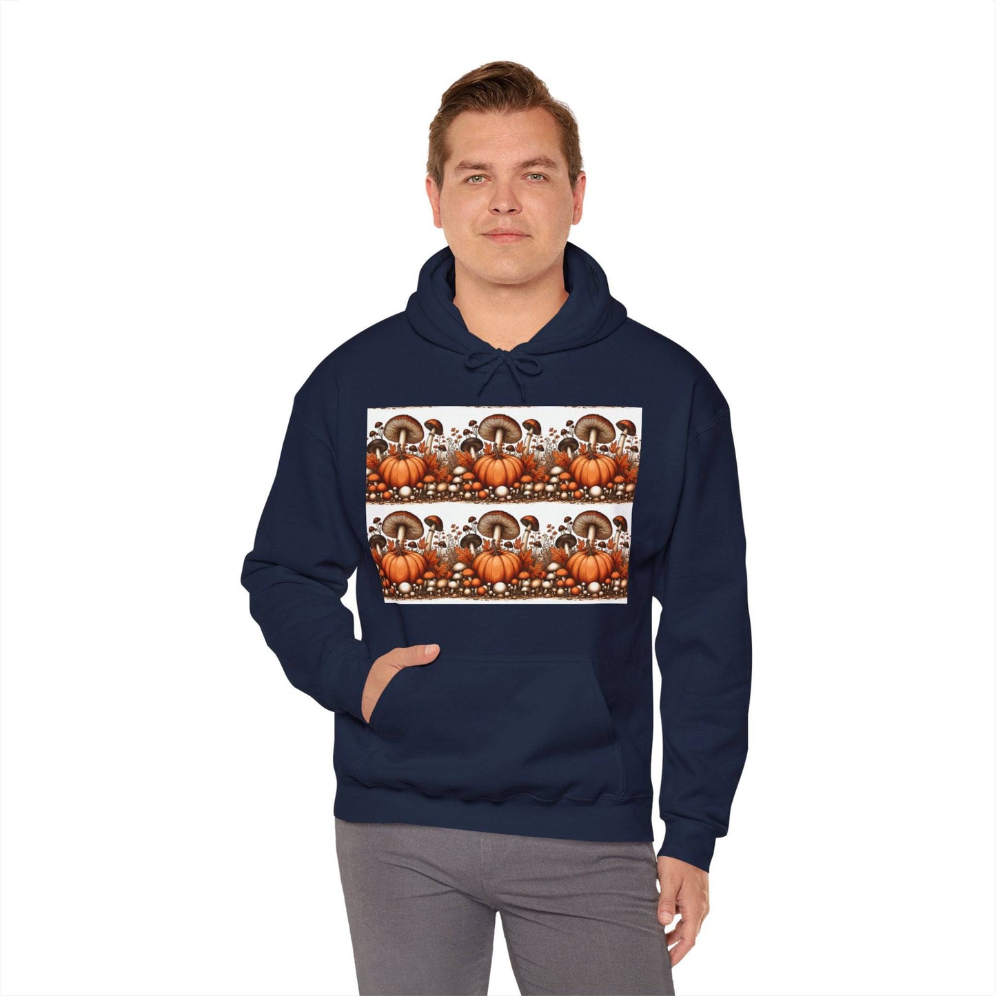 Pumpkin & Mushroom Unisex Heavy Blend™ Hooded Sweatshirt - Zion Legend Fashions