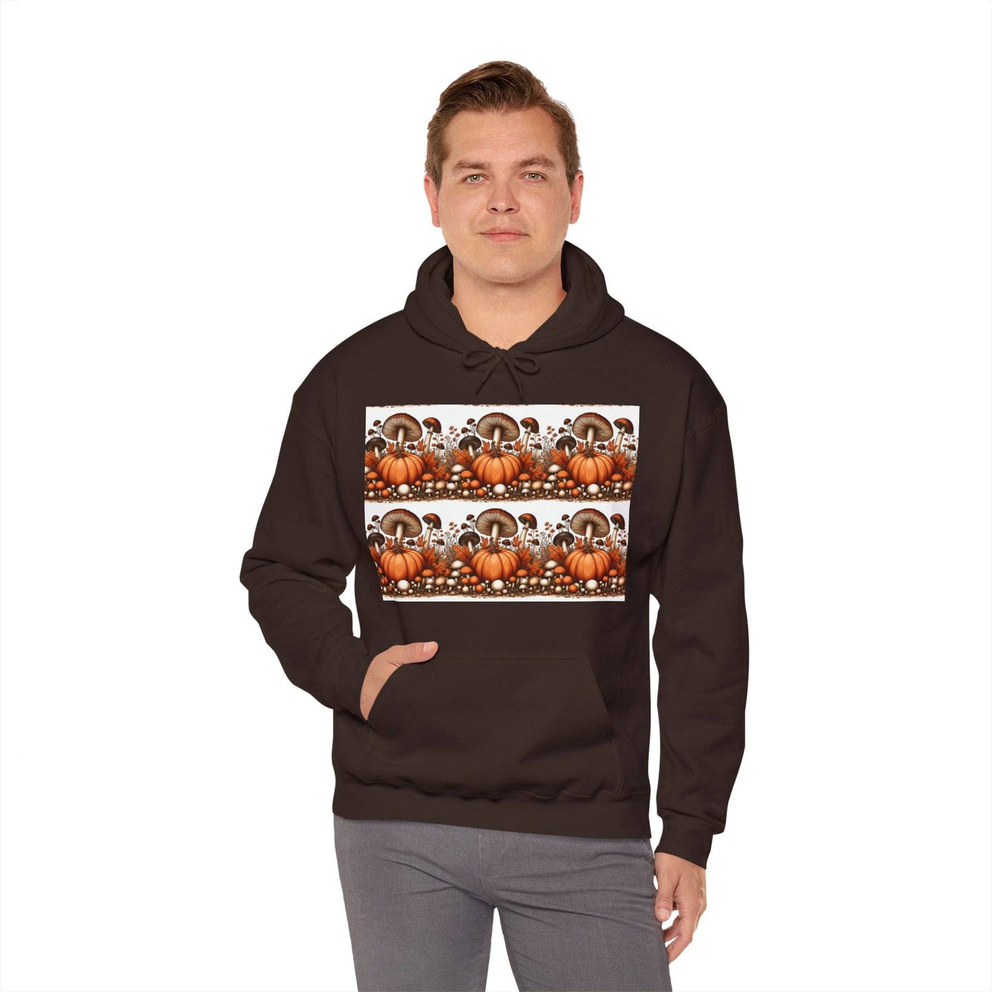 Pumpkin & Mushroom Unisex Heavy Blend™ Hooded Sweatshirt - Zion Legend Fashions