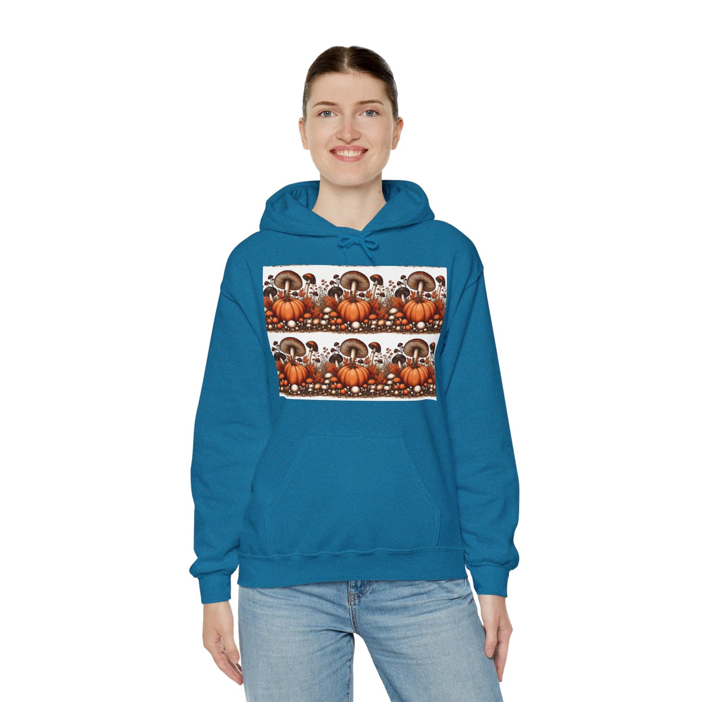 Pumpkin & Mushroom Unisex Heavy Blend™ Hooded Sweatshirt - Zion Legend Fashions
