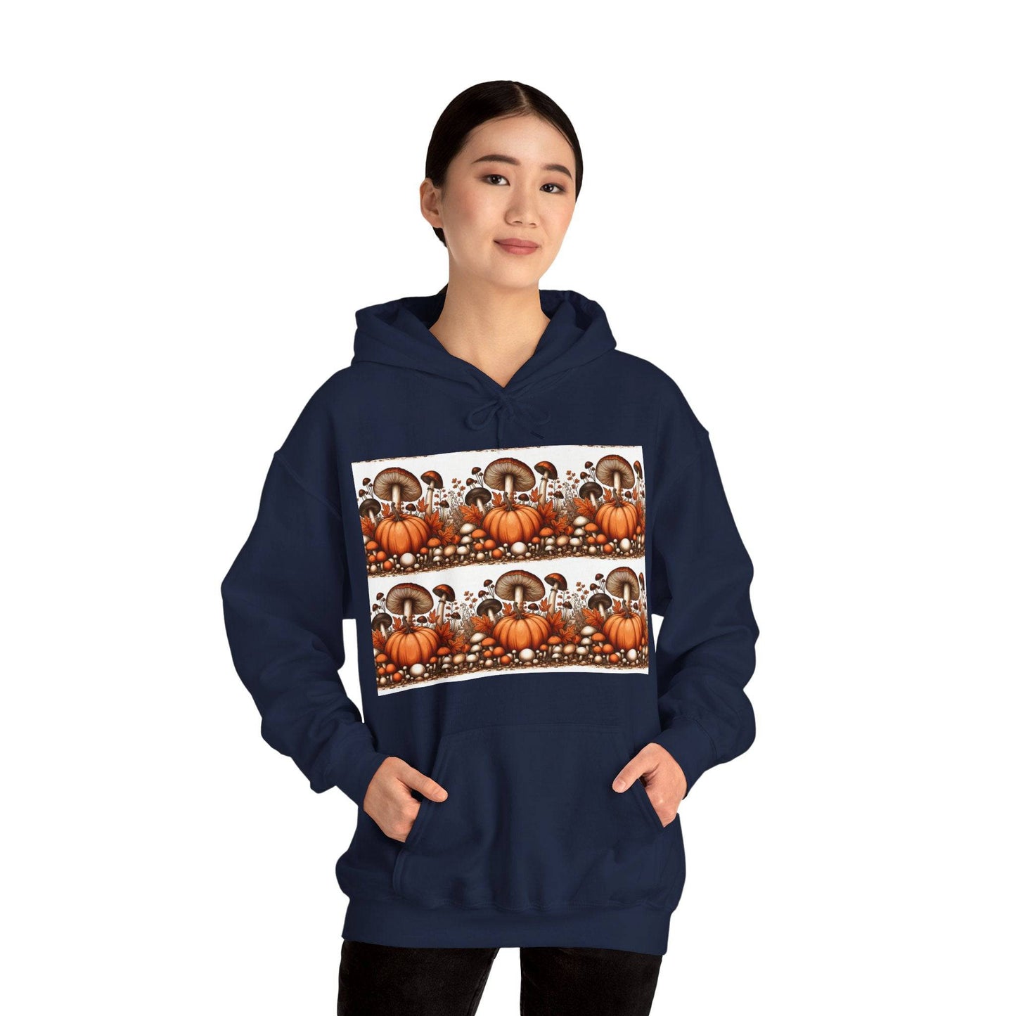 Pumpkin & Mushroom Unisex Heavy Blend™ Hooded Sweatshirt - Zion Legend Fashions