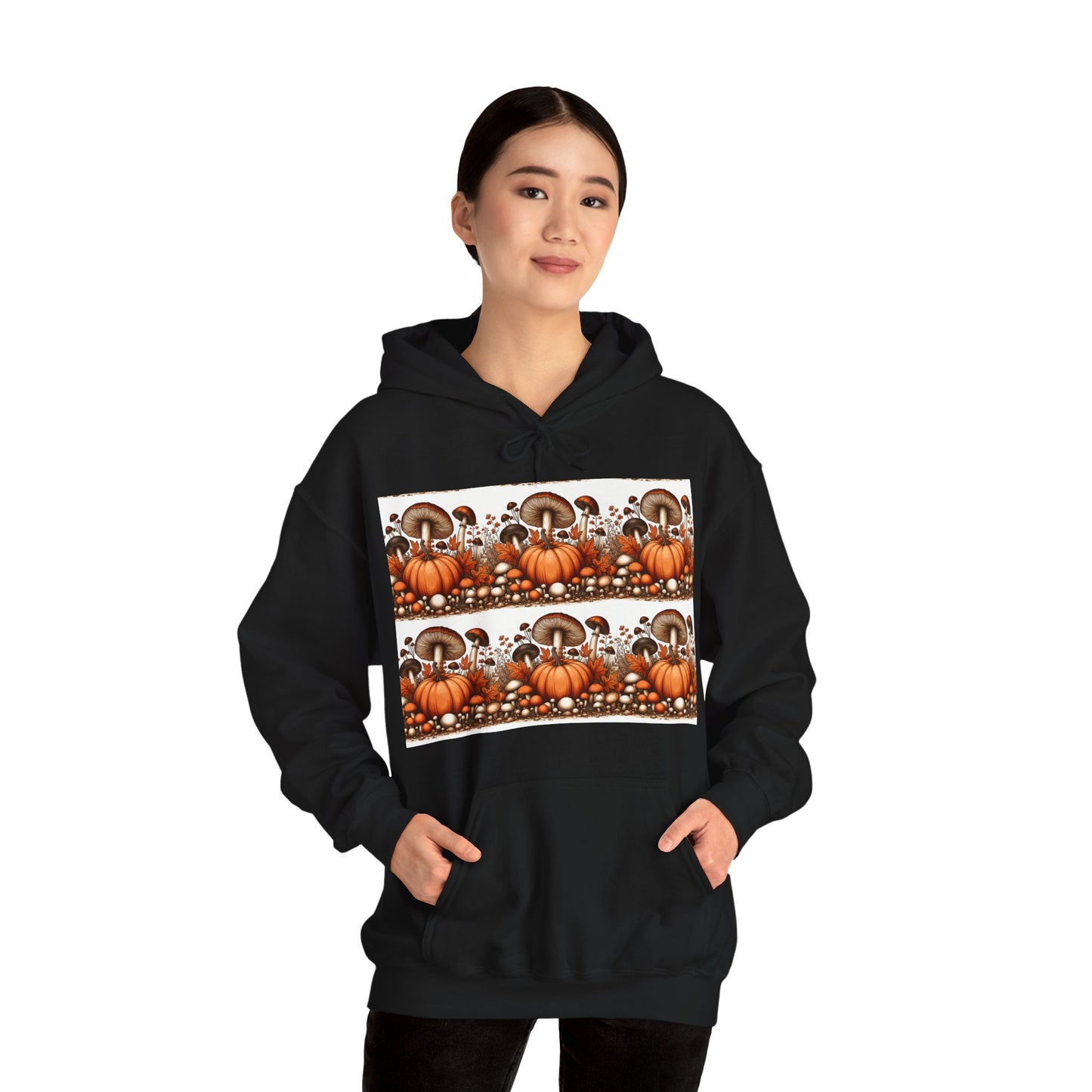 Pumpkin & Mushroom Unisex Heavy Blend™ Hooded Sweatshirt - Zion Legend Fashions
