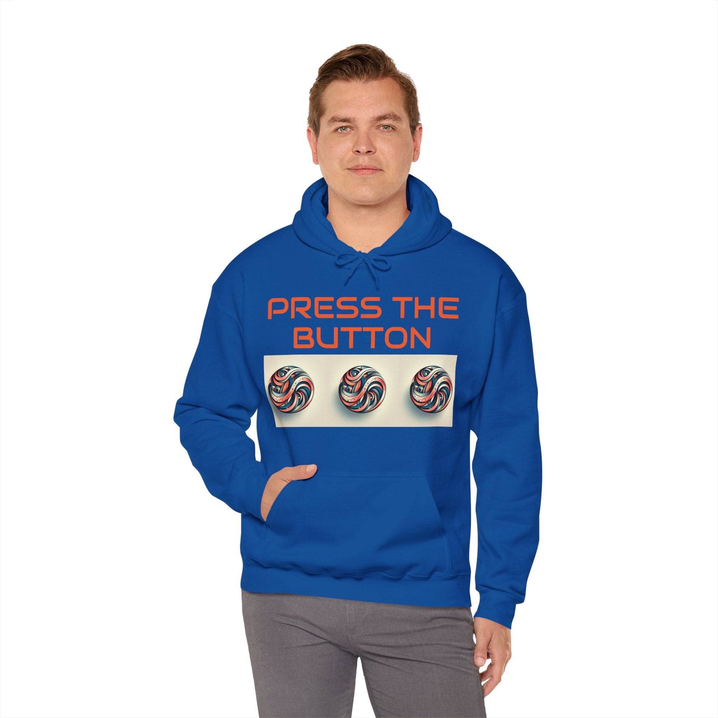 Press The Button Tex Heavy Blend™ Hooded Sweatshirt - Zion Legend Fashions