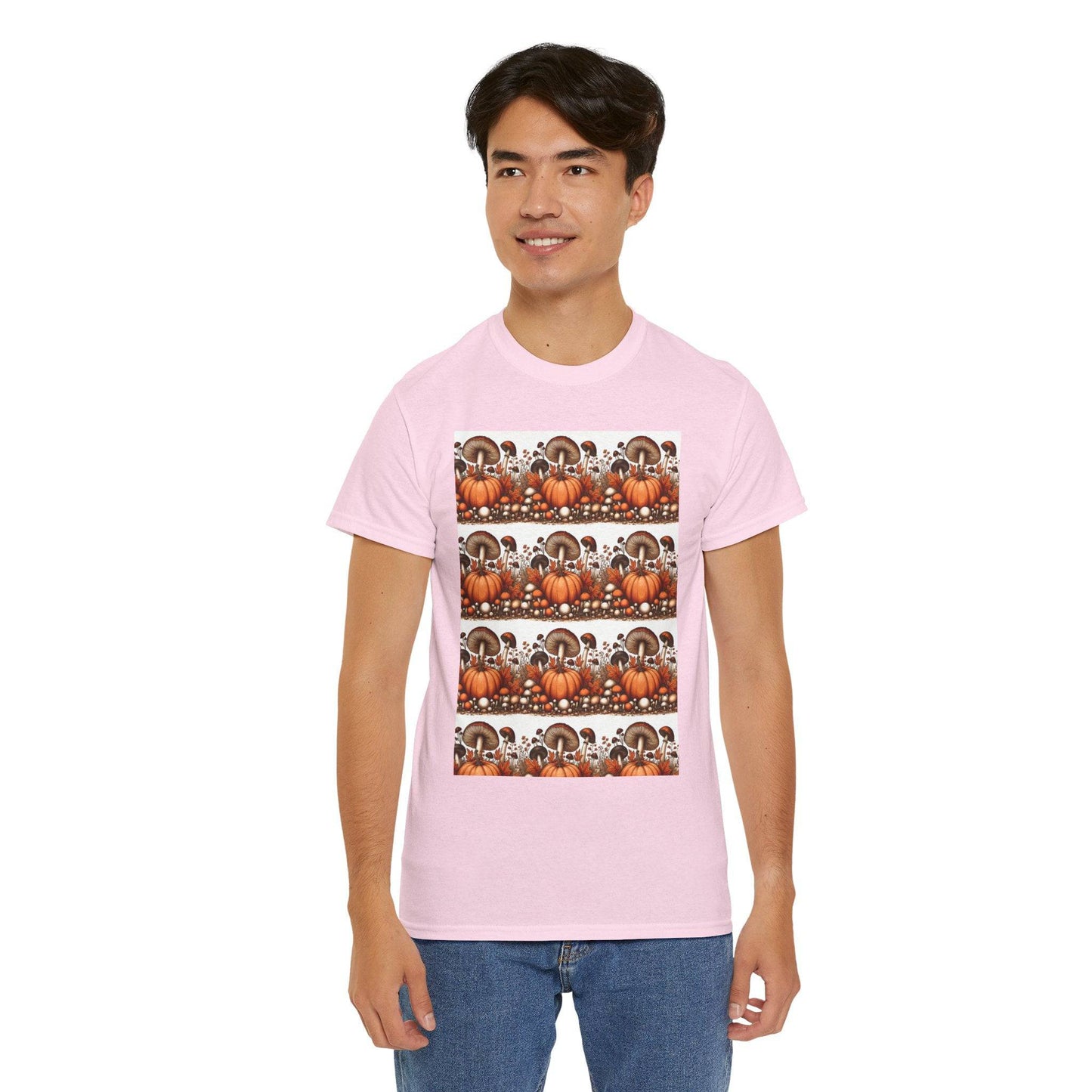 Pumpkin & Mushroom Unisex Heavy Cotton Tee - Zion Legend Fashions