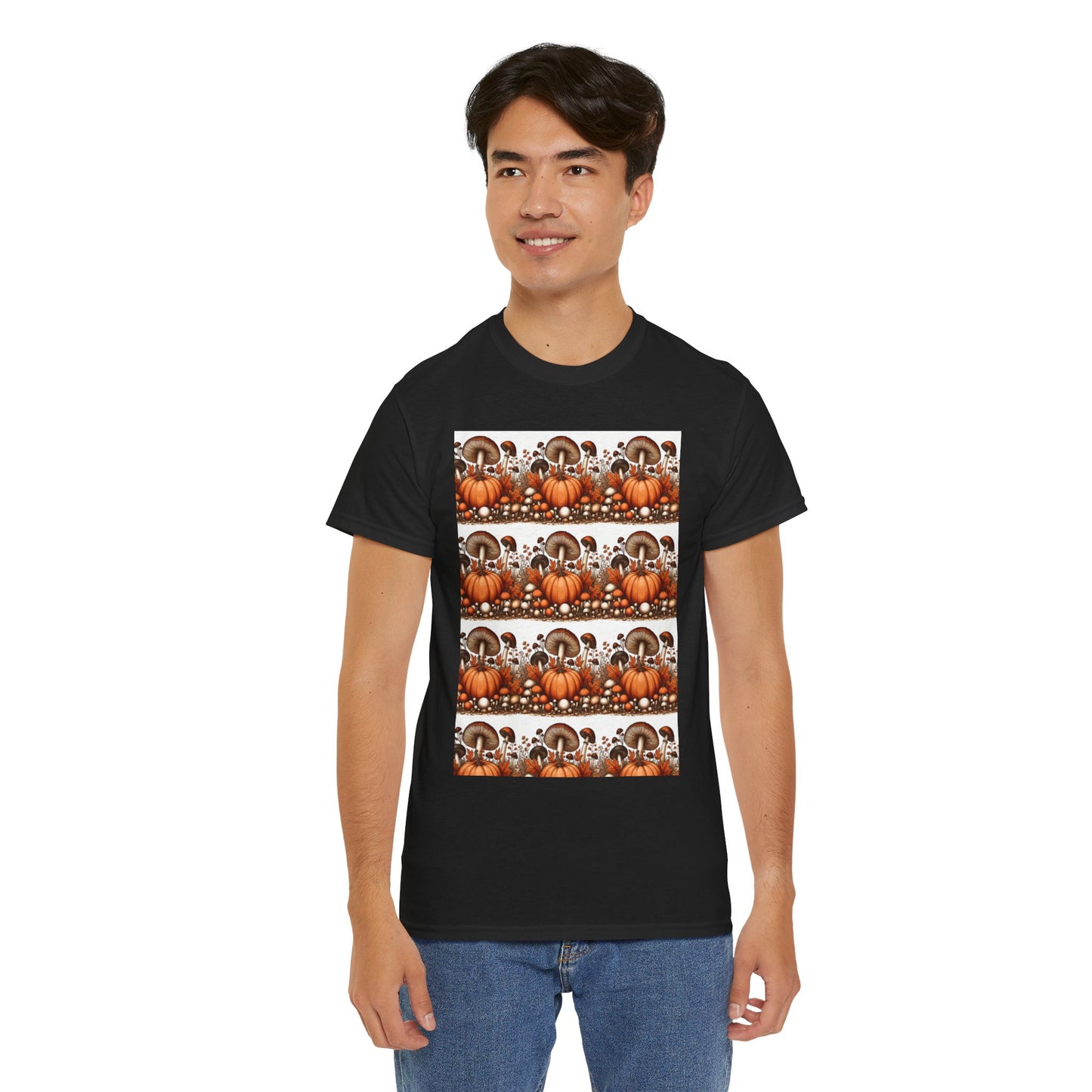 Pumpkin & Mushroom Unisex Heavy Cotton Tee - Zion Legend Fashions