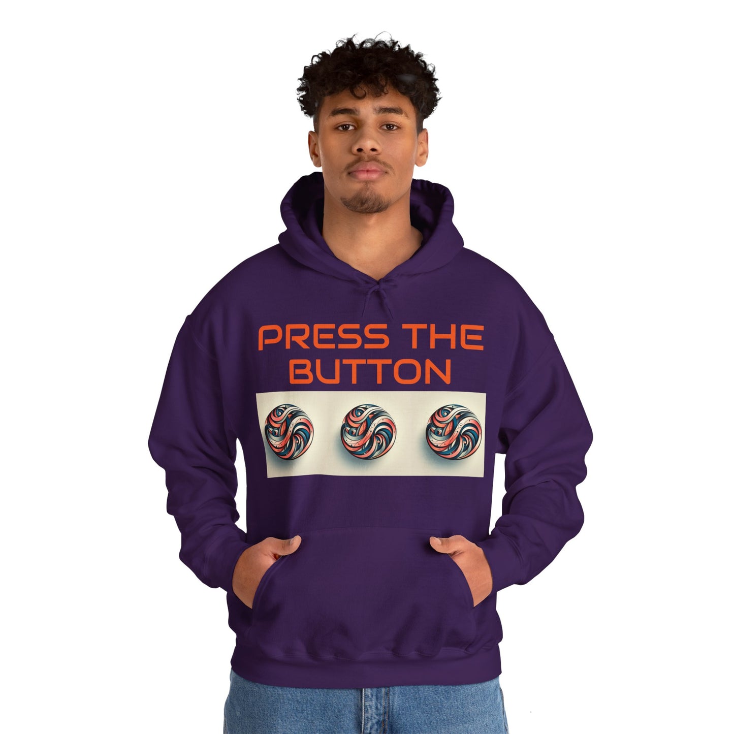 Press The Button Tex Heavy Blend™ Hooded Sweatshirt - Zion Legend Fashions
