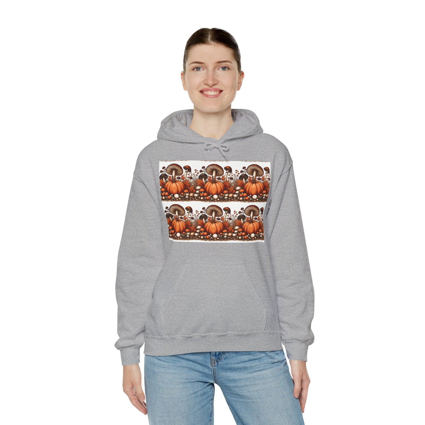 Pumpkin & Mushroom Unisex Heavy Blend™ Hooded Sweatshirt - Zion Legend Fashions
