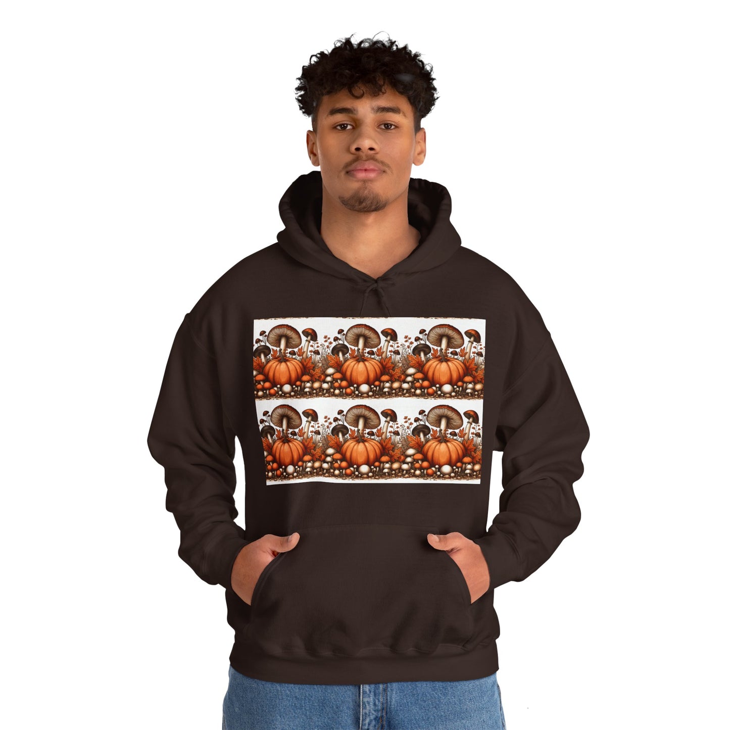 Pumpkin & Mushroom Unisex Heavy Blend™ Hooded Sweatshirt - Zion Legend Fashions