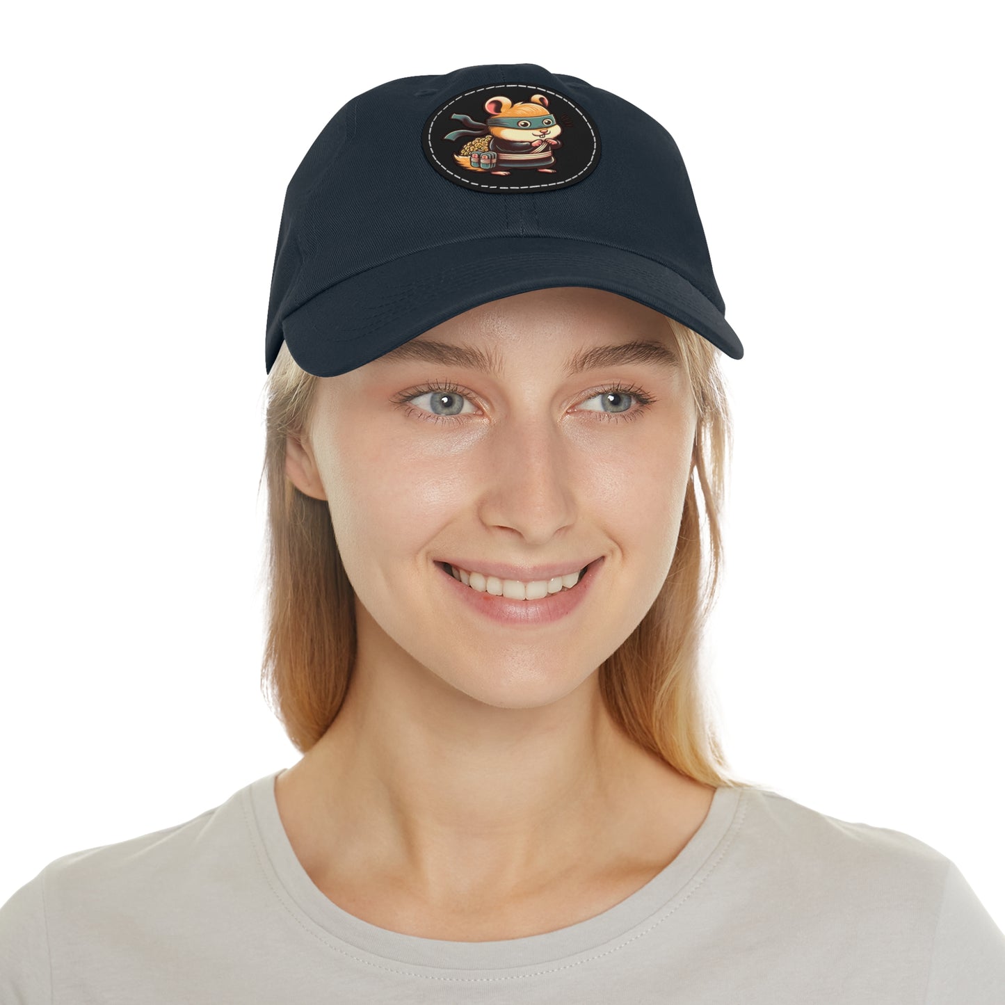 Tricky Mouse Dad Hat with Leather Patch (Round) - Available USA Only - Zion Legend Fashions