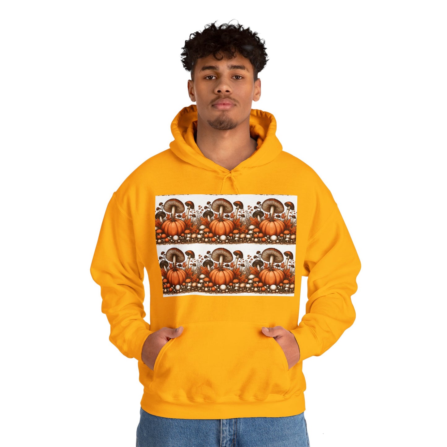 Pumpkin & Mushroom Unisex Heavy Blend™ Hooded Sweatshirt - Zion Legend Fashions