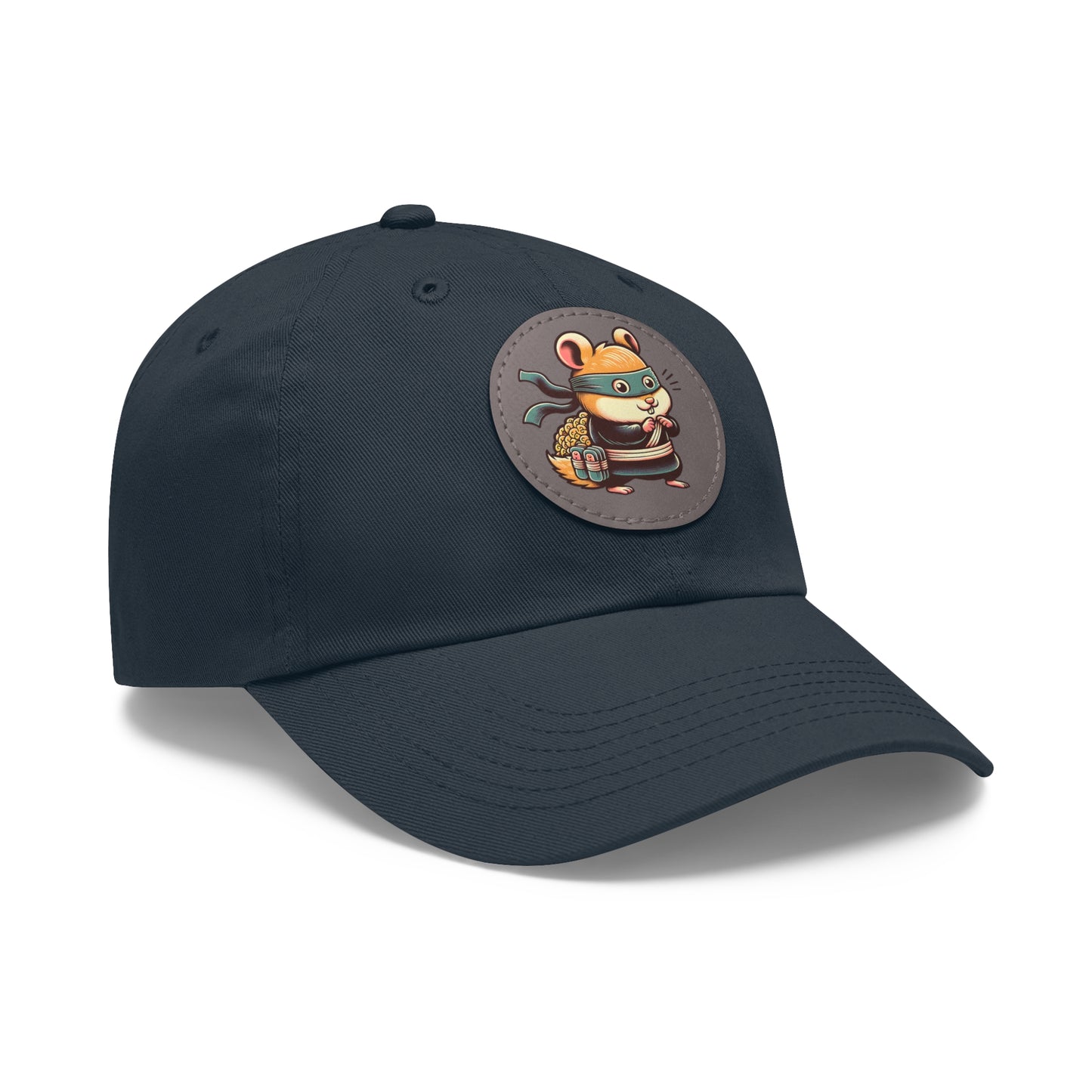 Tricky Mouse Dad Hat with Leather Patch (Round) - Available USA Only - Zion Legend Fashions
