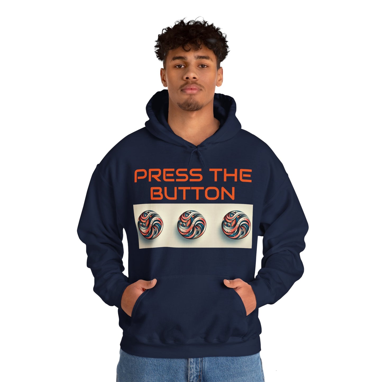Press The Button Tex Heavy Blend™ Hooded Sweatshirt - Zion Legend Fashions