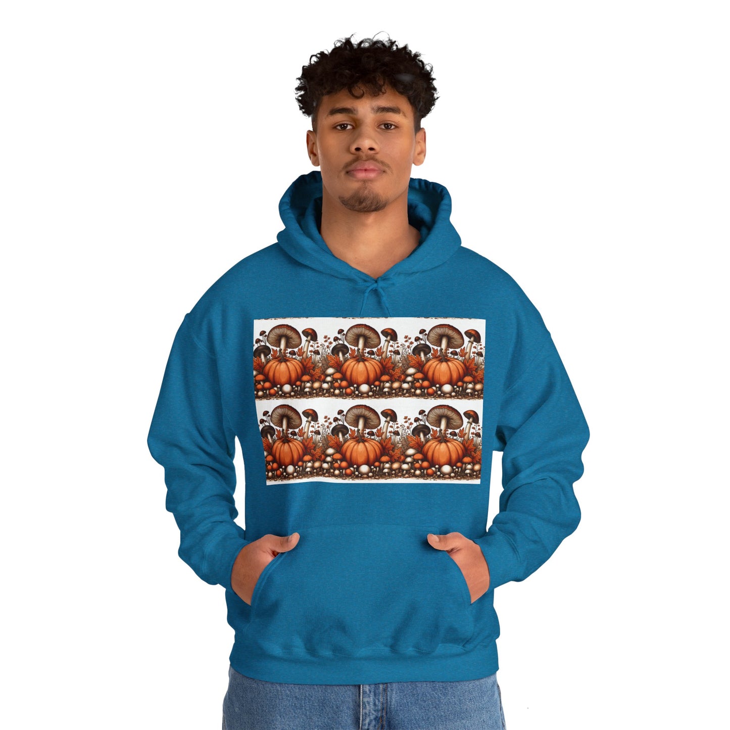 Pumpkin & Mushroom Unisex Heavy Blend™ Hooded Sweatshirt - Zion Legend Fashions