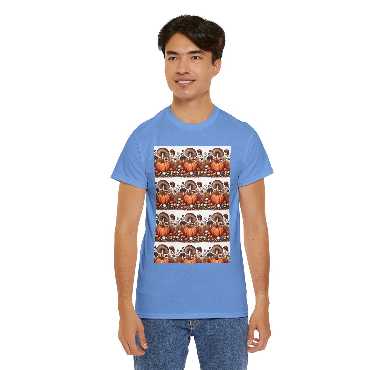 Pumpkin & Mushroom Unisex Heavy Cotton Tee - Zion Legend Fashions