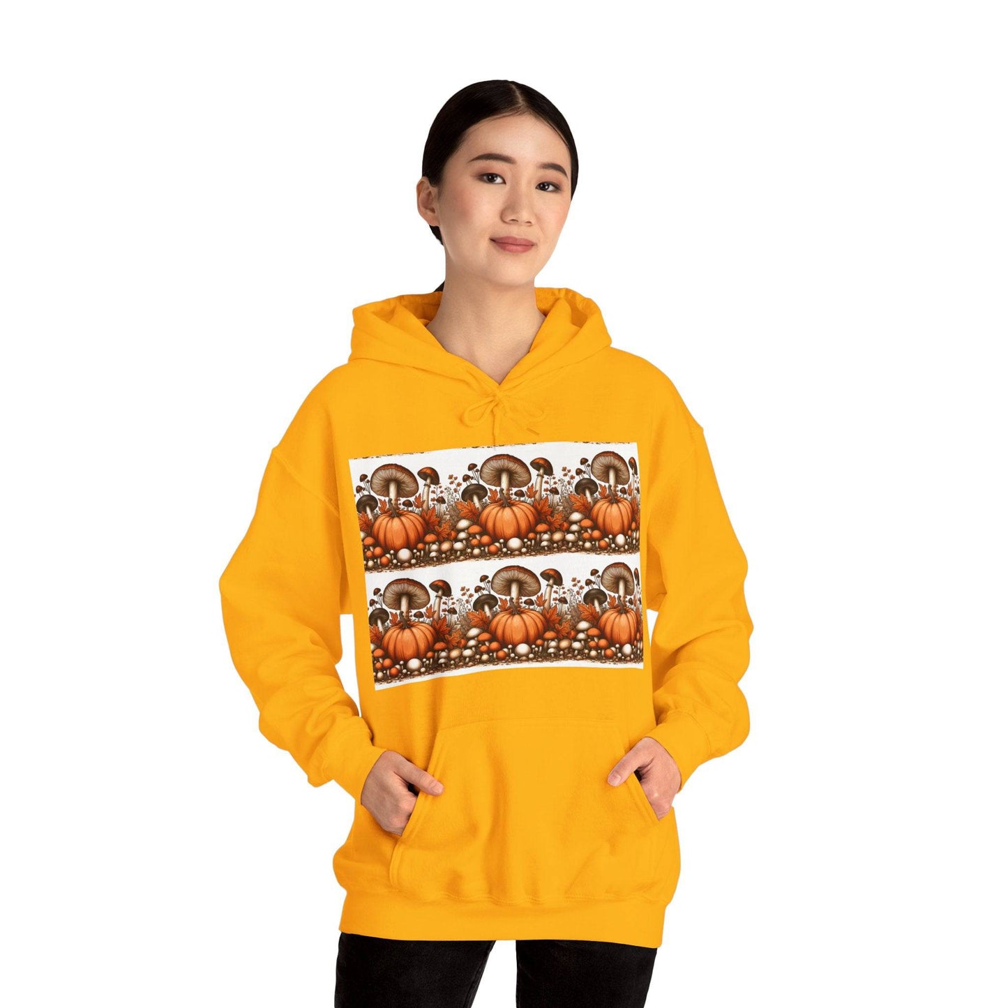 Pumpkin & Mushroom Unisex Heavy Blend™ Hooded Sweatshirt - Zion Legend Fashions