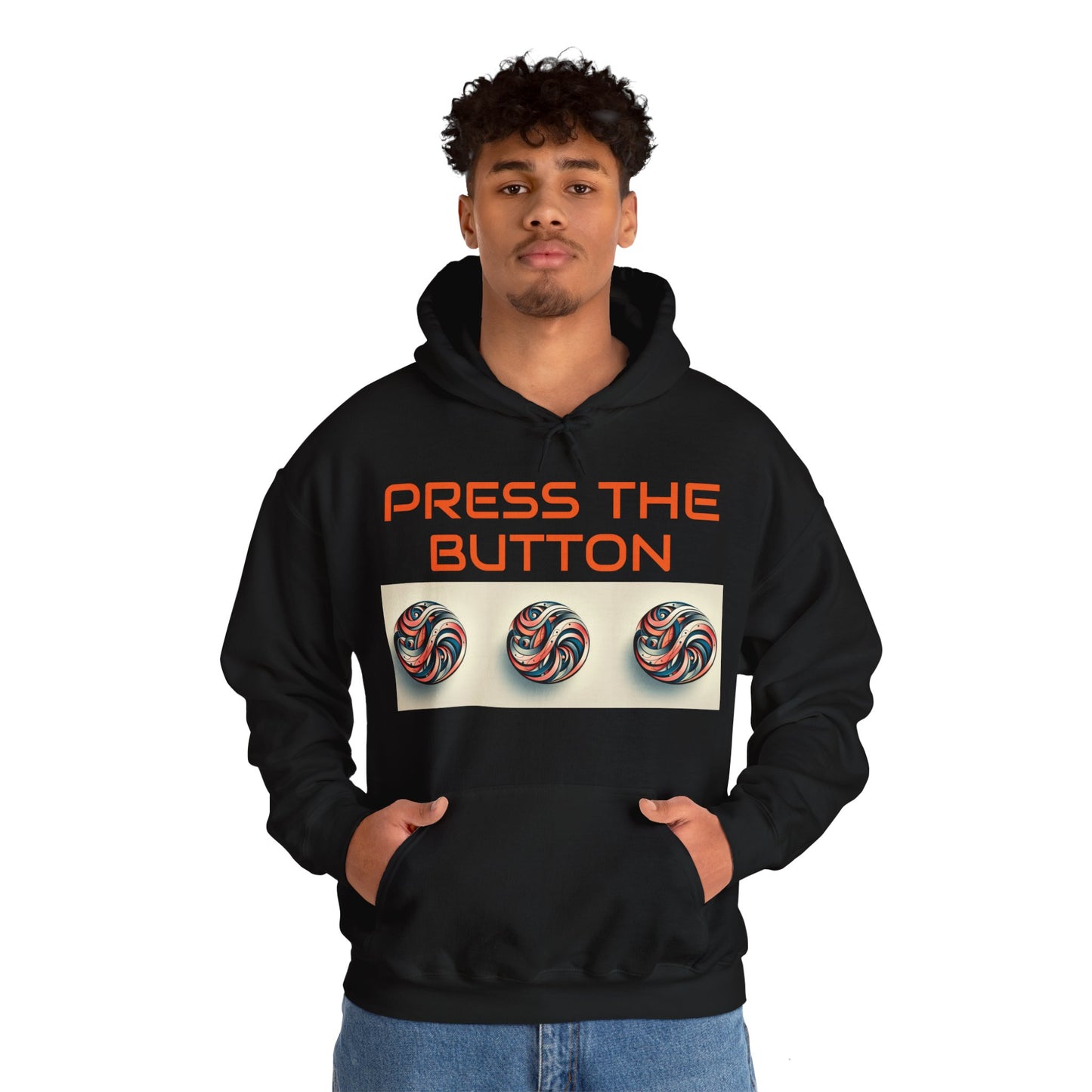 Press The Button Tex Heavy Blend™ Hooded Sweatshirt - Zion Legend Fashions