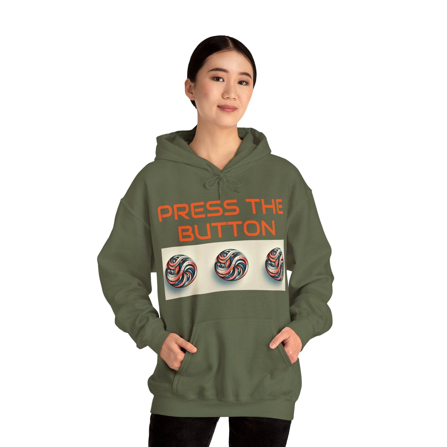 Press The Button Tex Heavy Blend™ Hooded Sweatshirt - Zion Legend Fashions